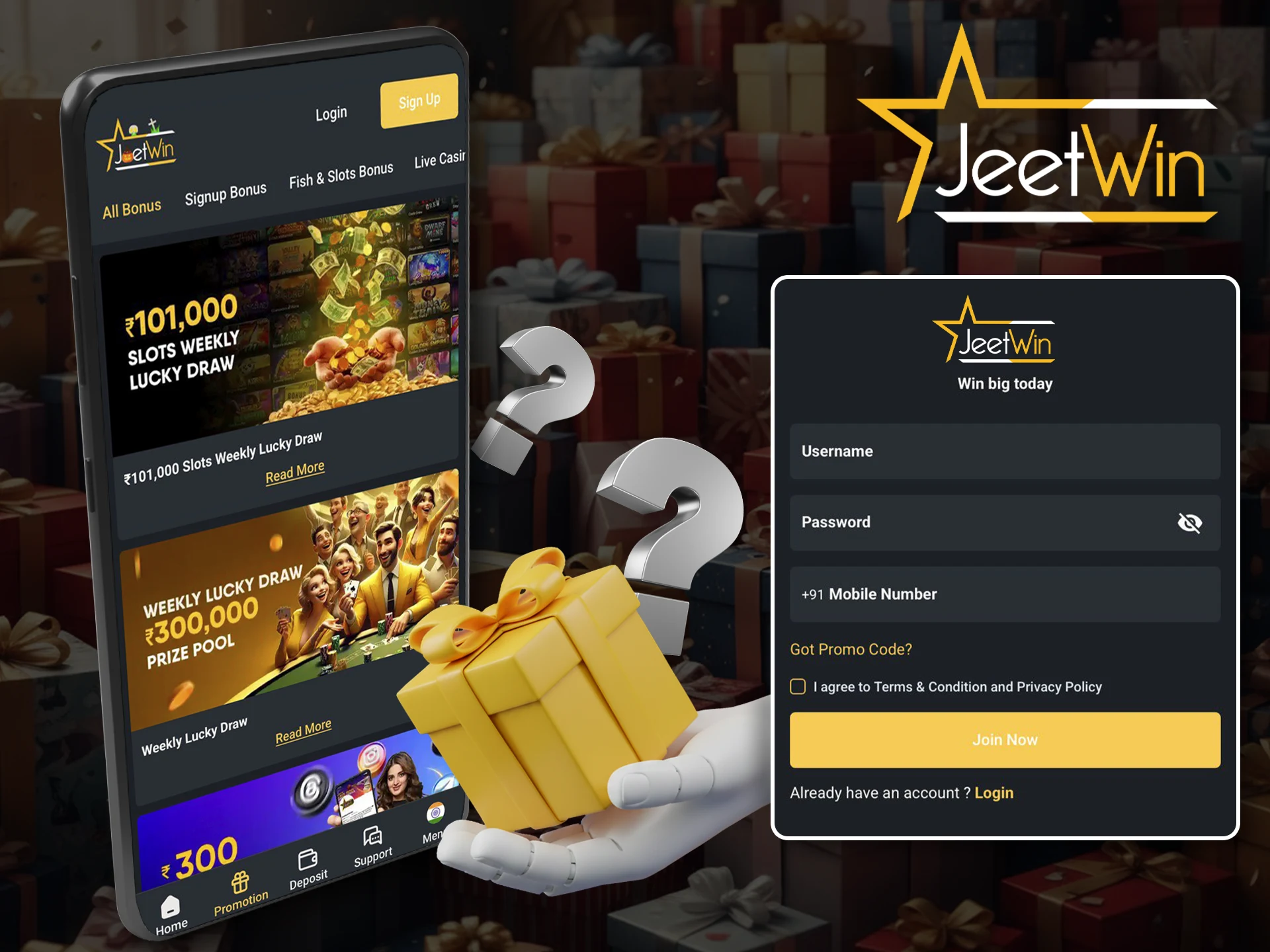 Complete the required steps to receive the primo bonus in the Jeetwin app.