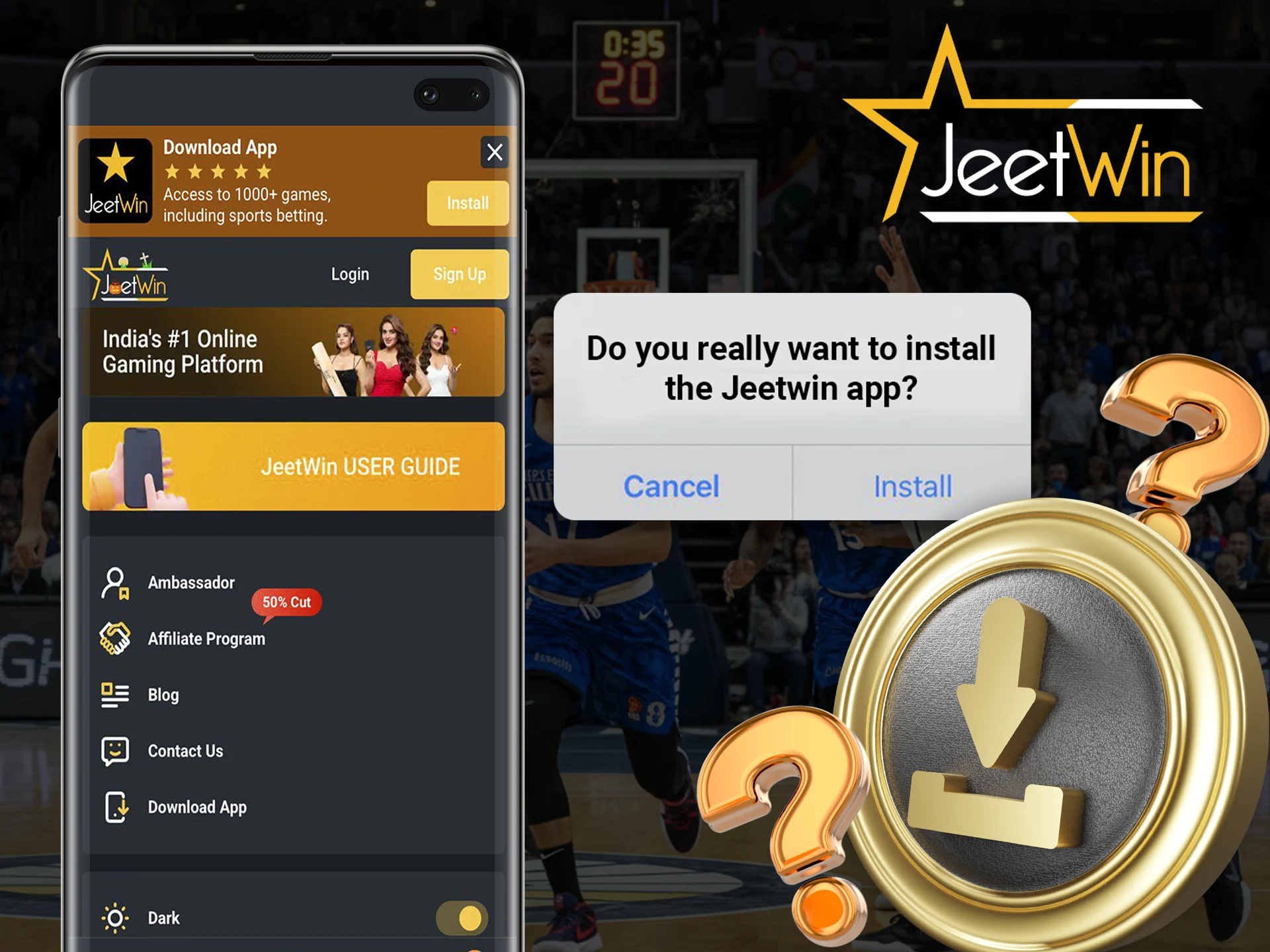 Find out how to get Jeetwin apps on your phone.