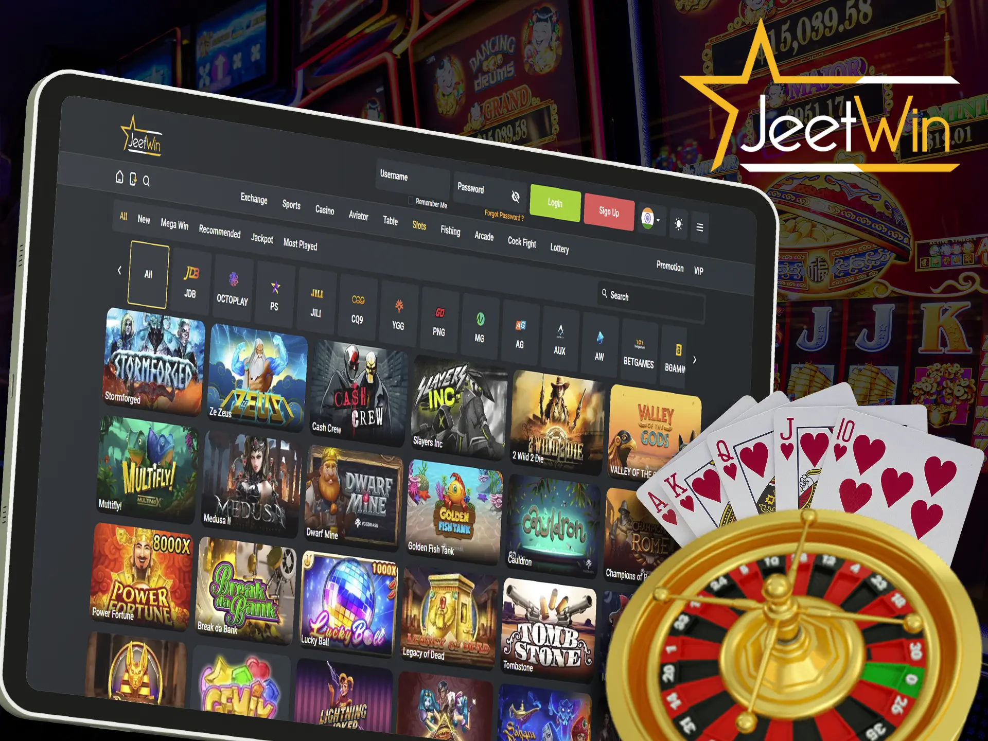 Choose your game from a variety of casino games at JeetWin.
