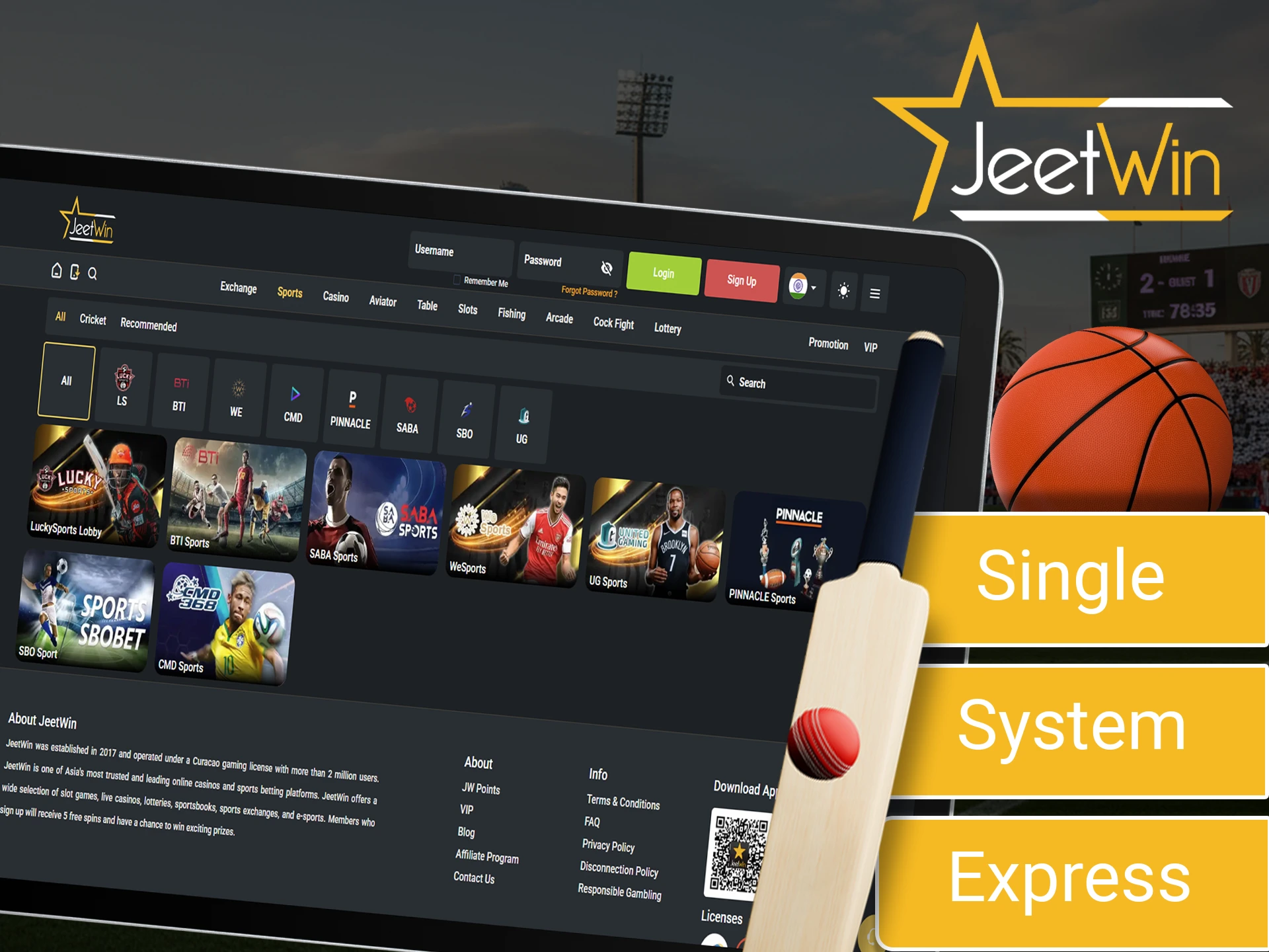 Choose your bet type from those available at JeetWin.