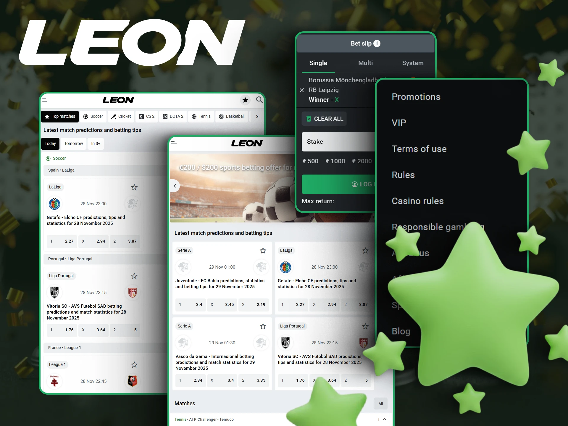 Uncover the many benefits available to Leonbets.