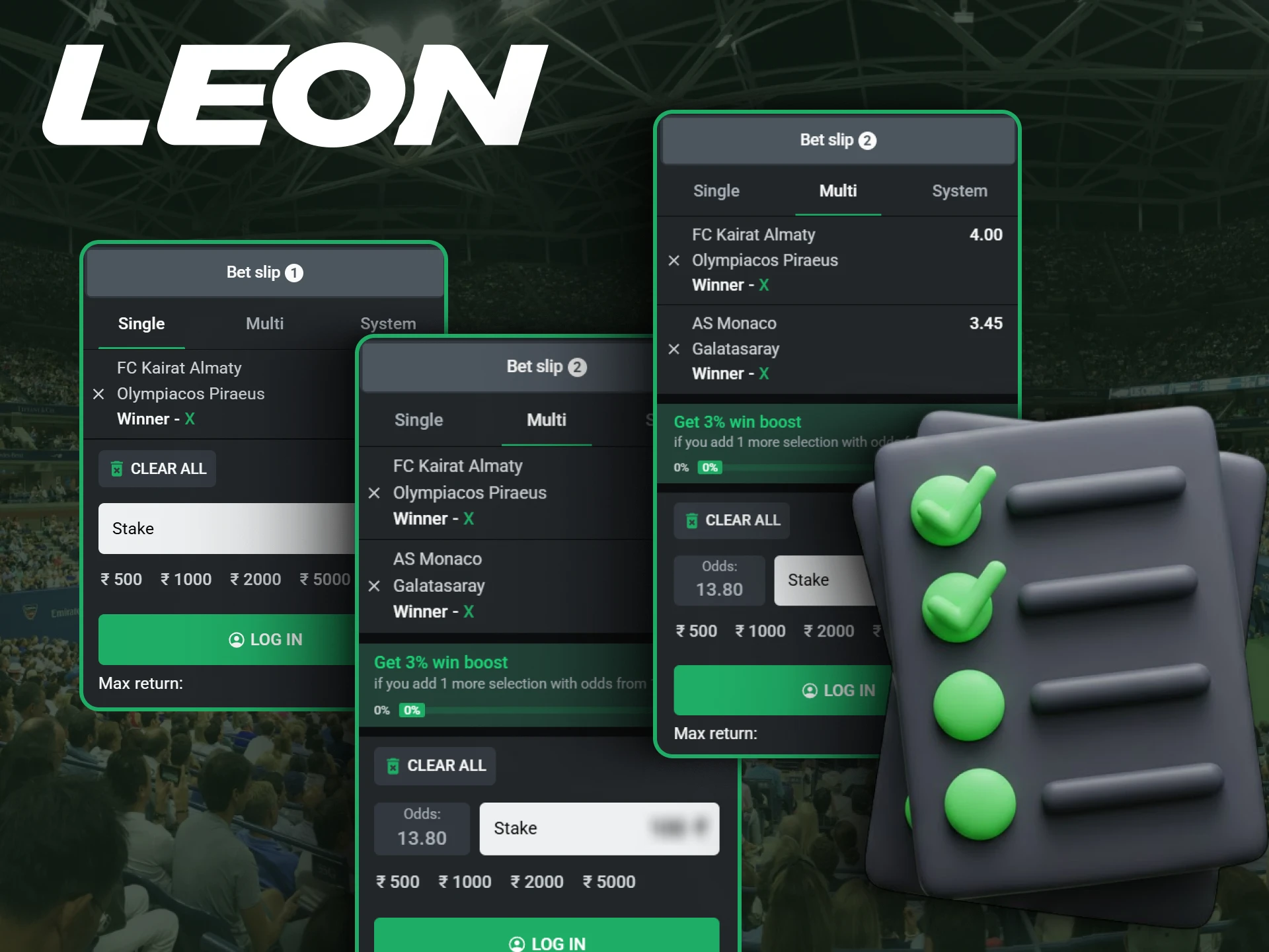 Explore diverse types of bets to maximize your winning potential on Leonbets.