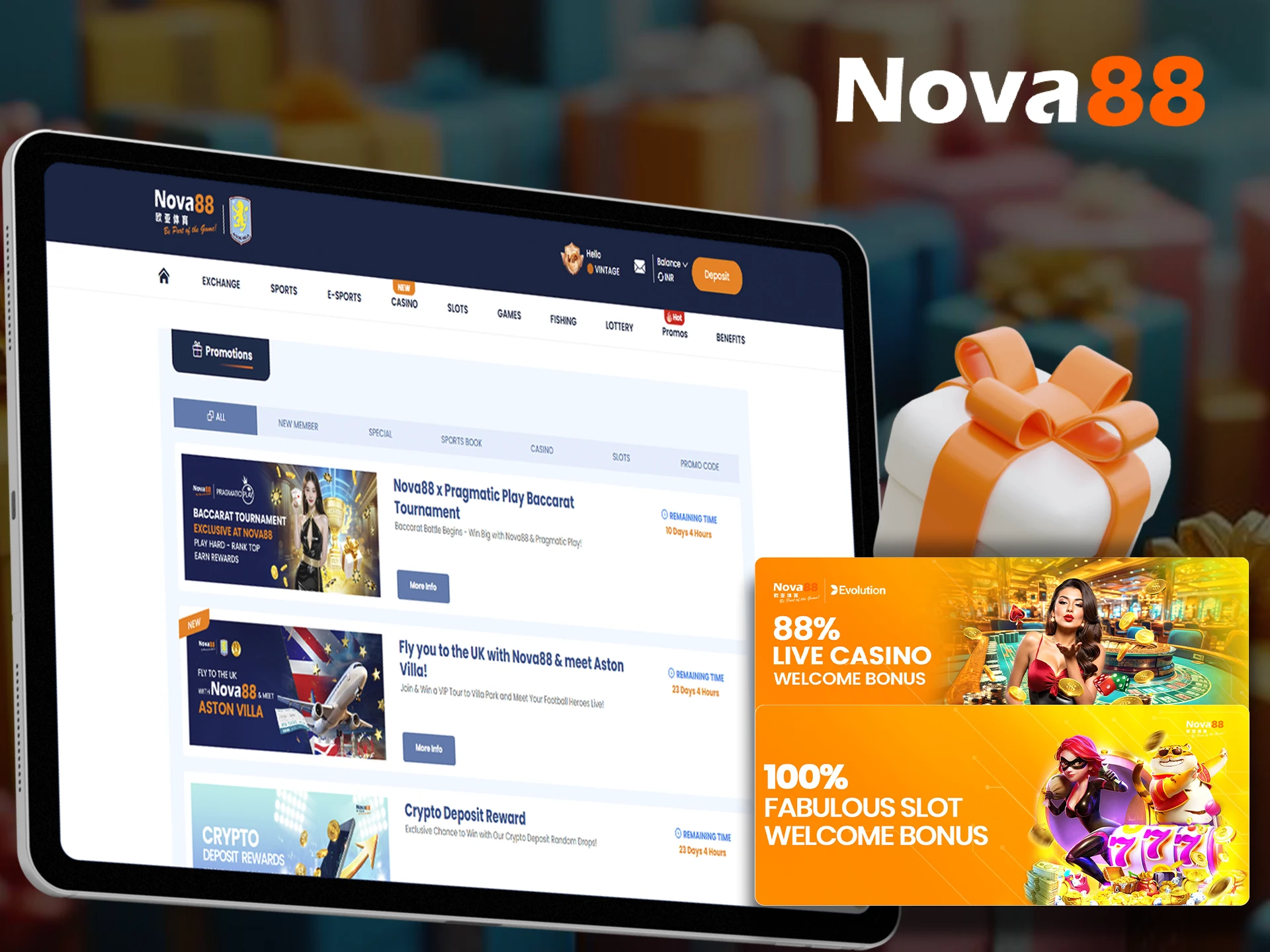Are there bonuses for new players at the Nova88 online casino.