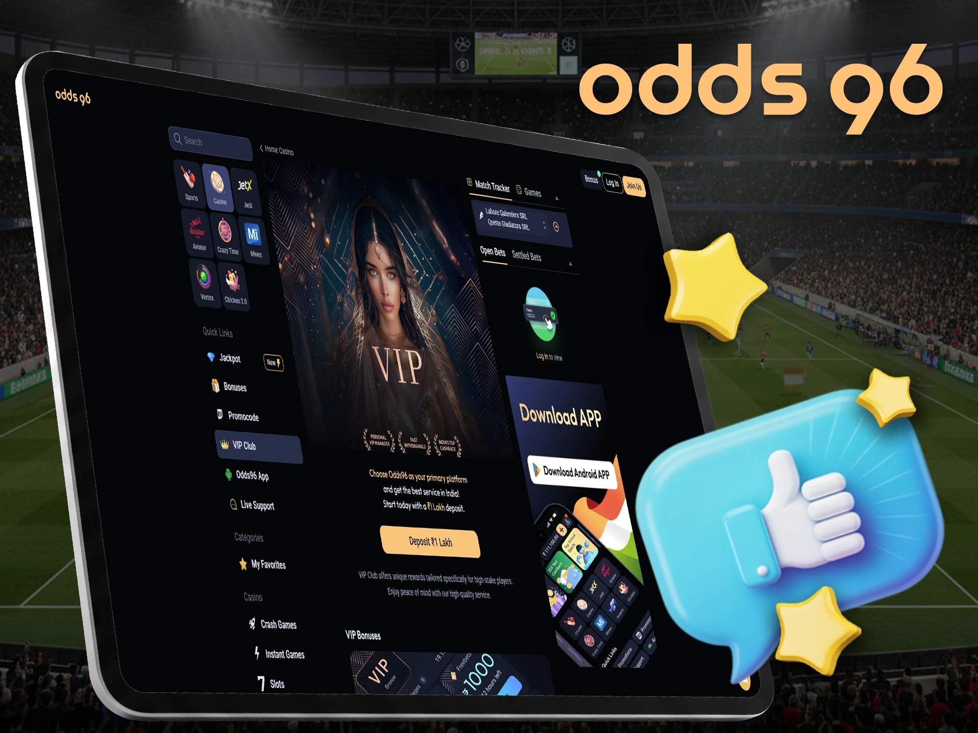 Read about the benefits of betting with Odds96.