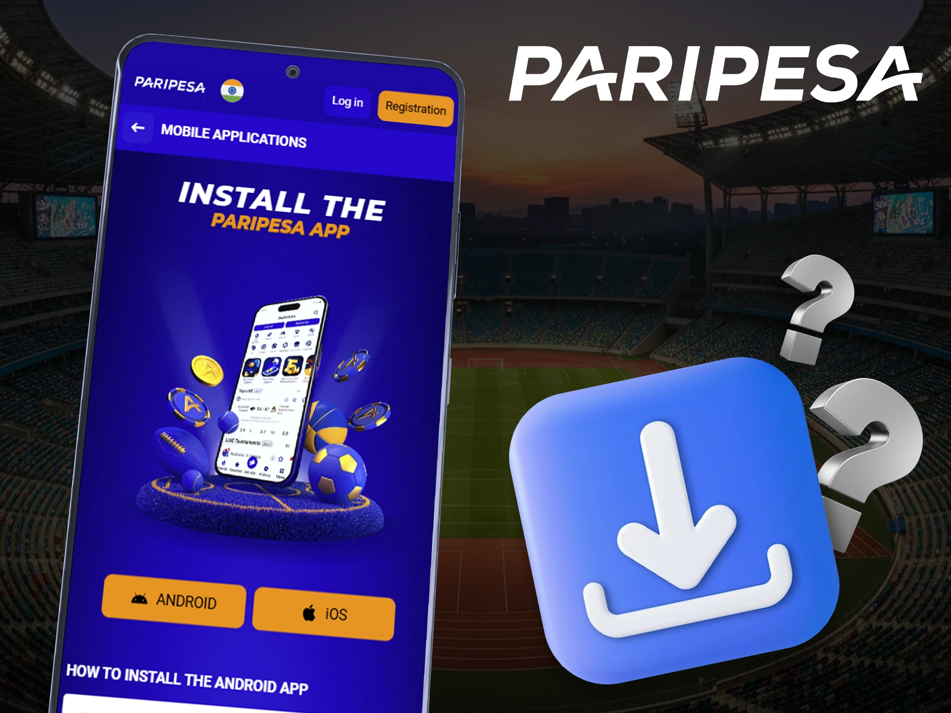Install the Paripesa app following the instructions.