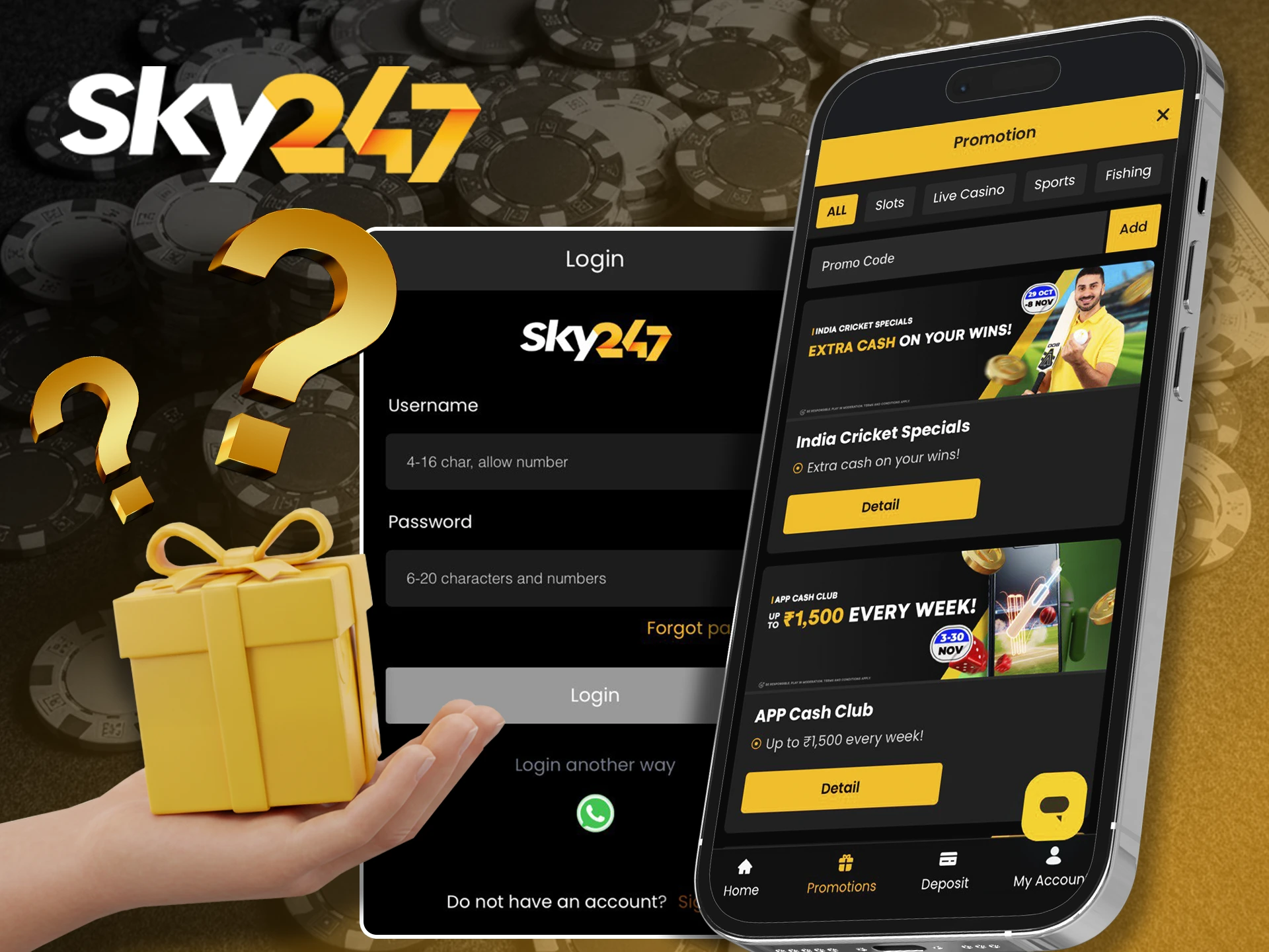 Read the terms and conditions for receiving bonuses at Sky247.