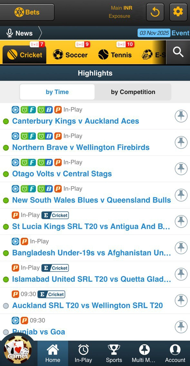 Sky247 offers its players a wide selection of casino games.