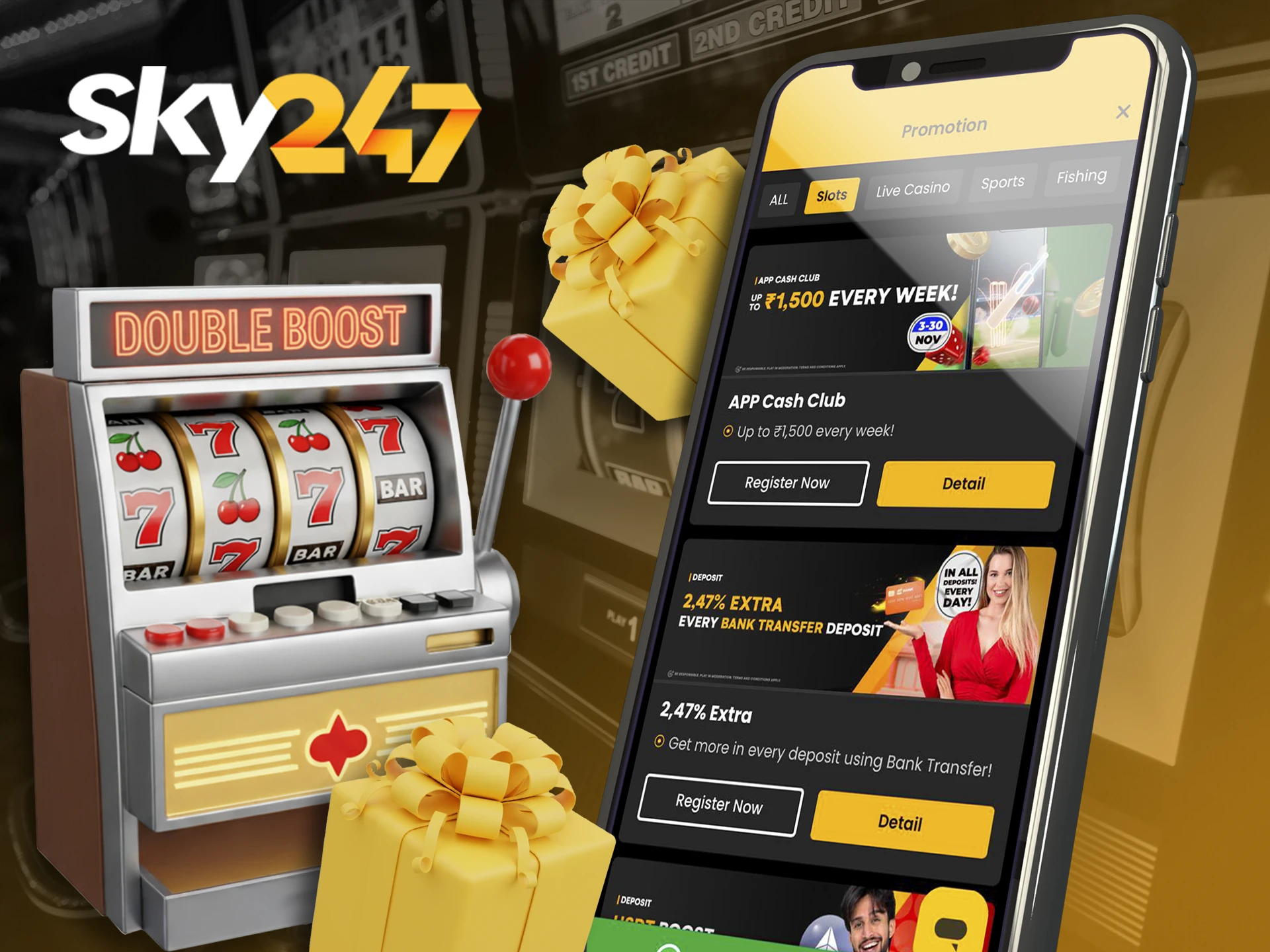 Get double your prizes with a bonus from Sky247.