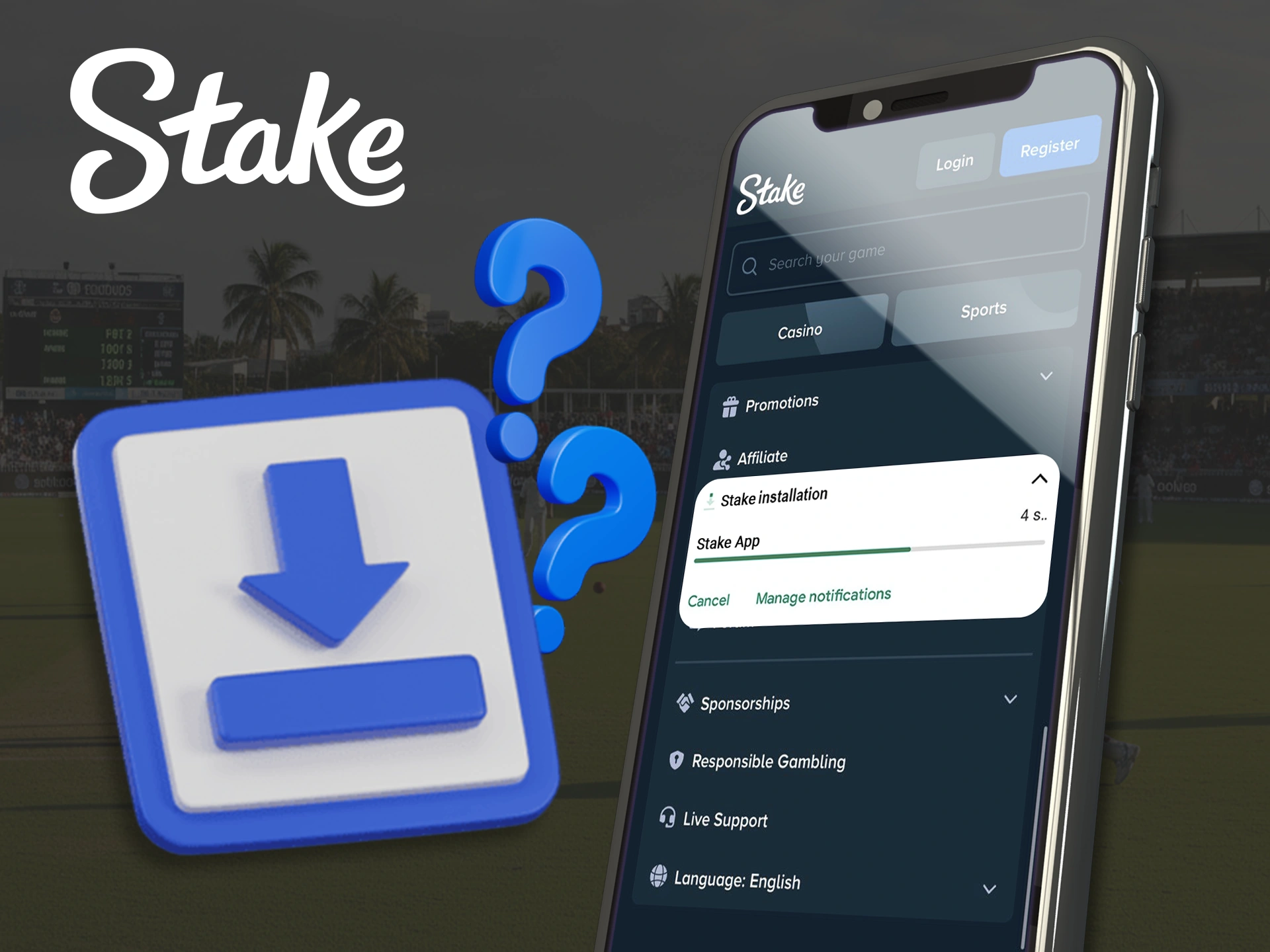 Install the Stake app apk and start playing now.