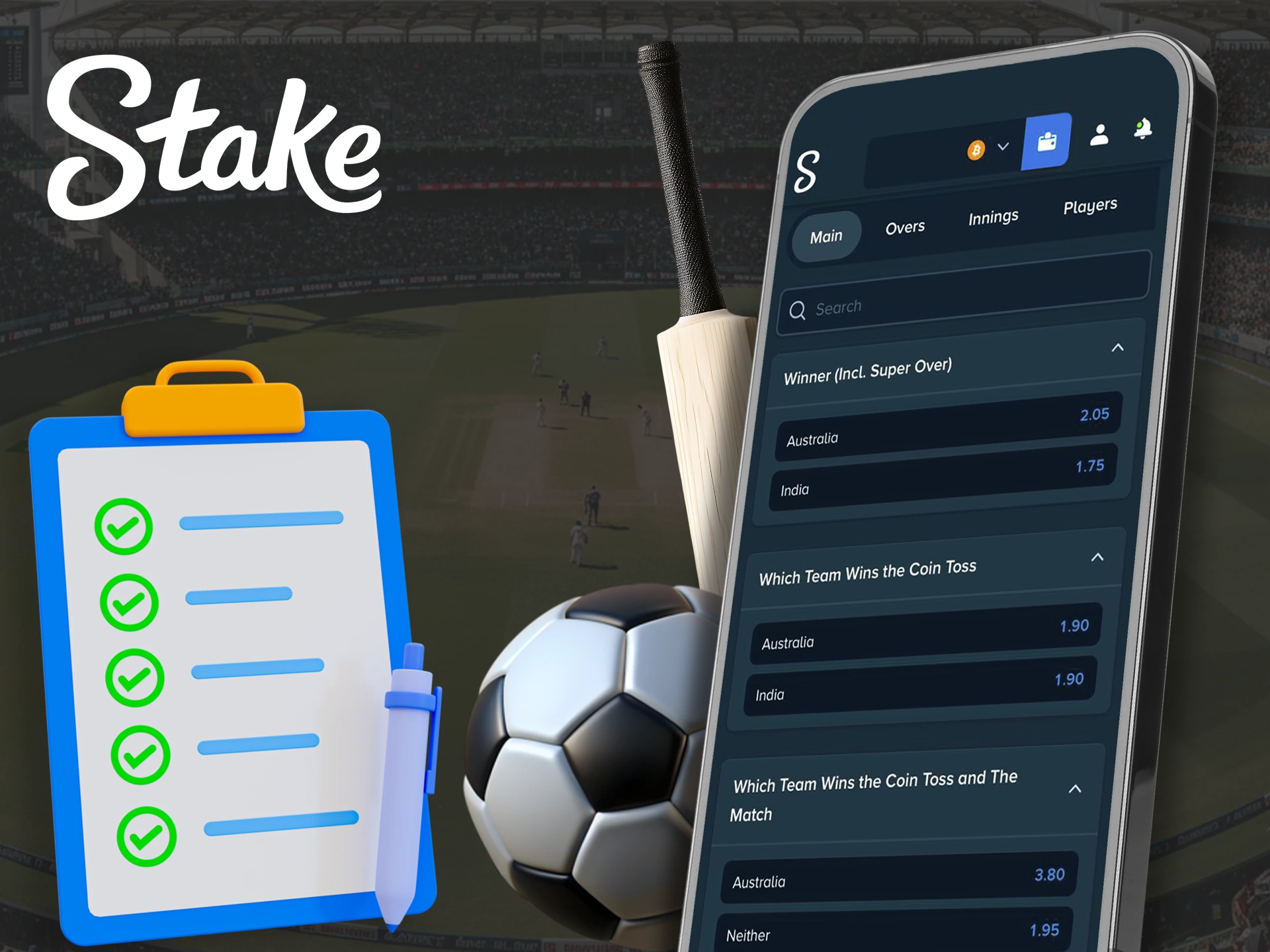 Change bet types based on the number of matches using Stake apps.
