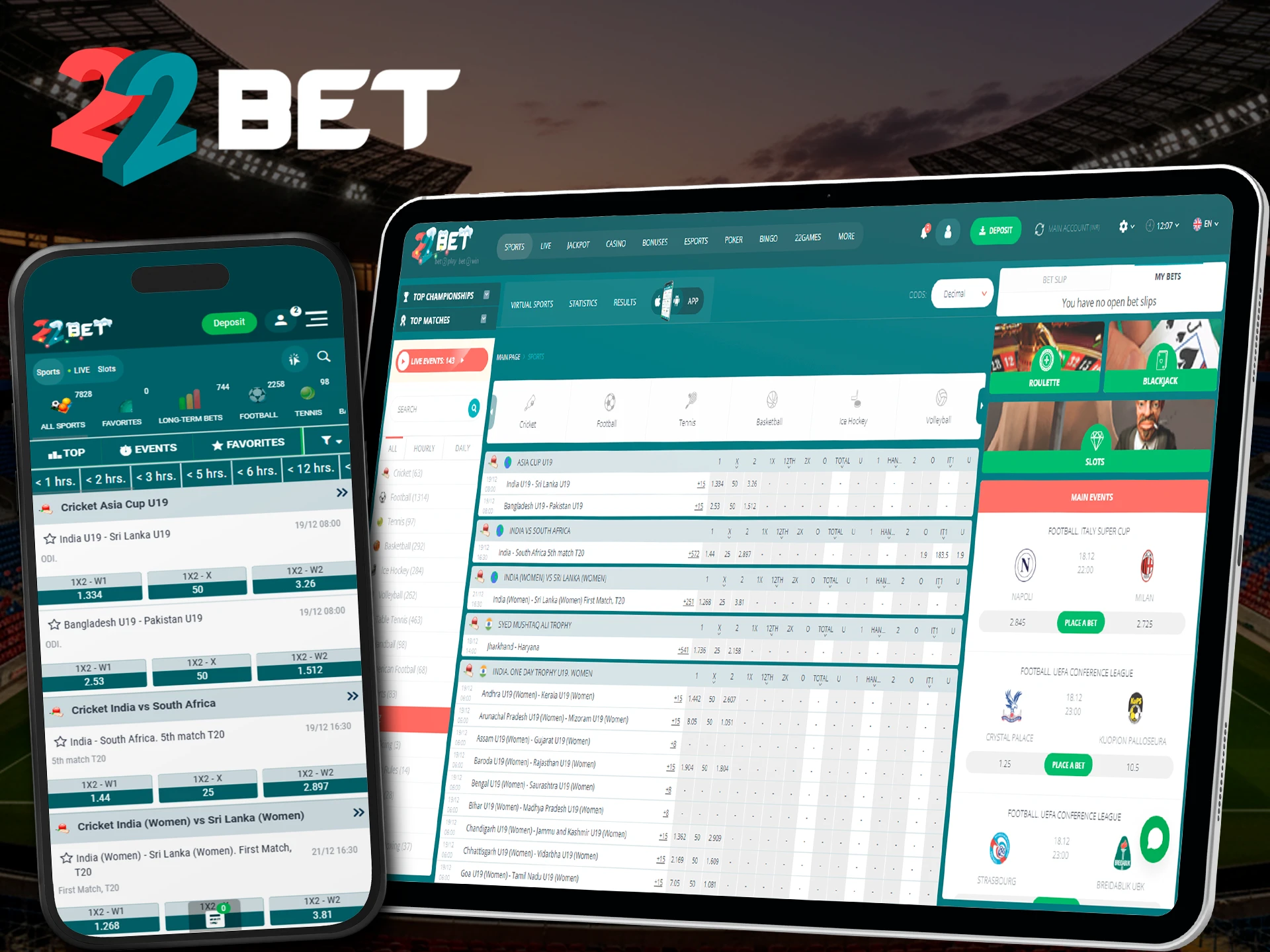 Take advantage of the available 22bet website benefits for bigger wins.