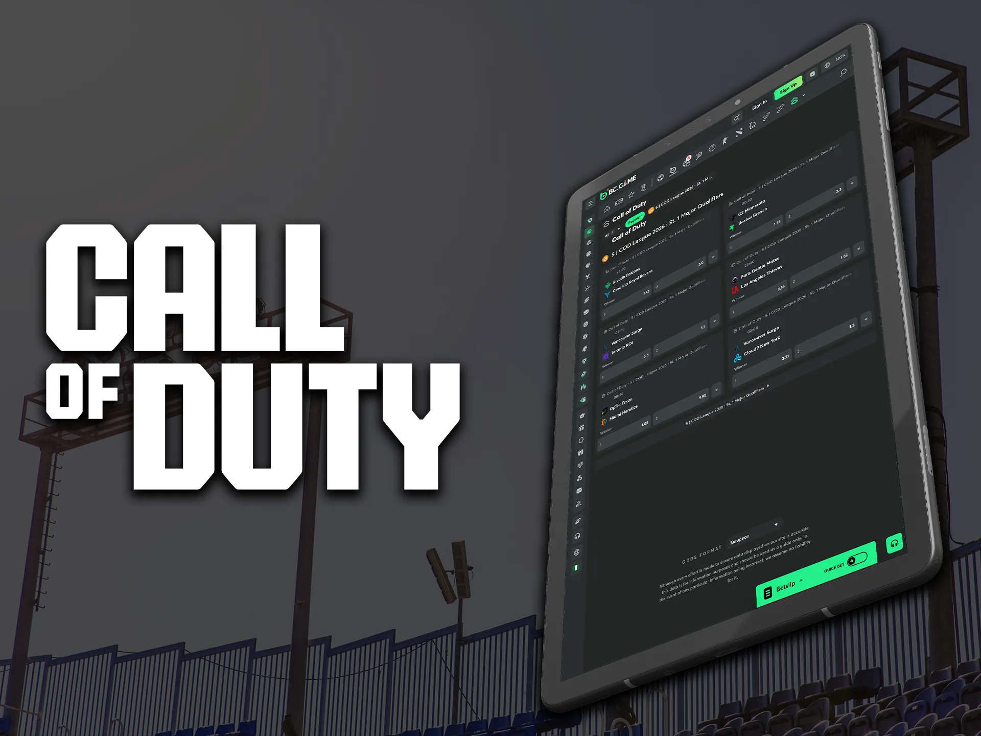 Call of Duty is a popular esports discipline for betting in India.