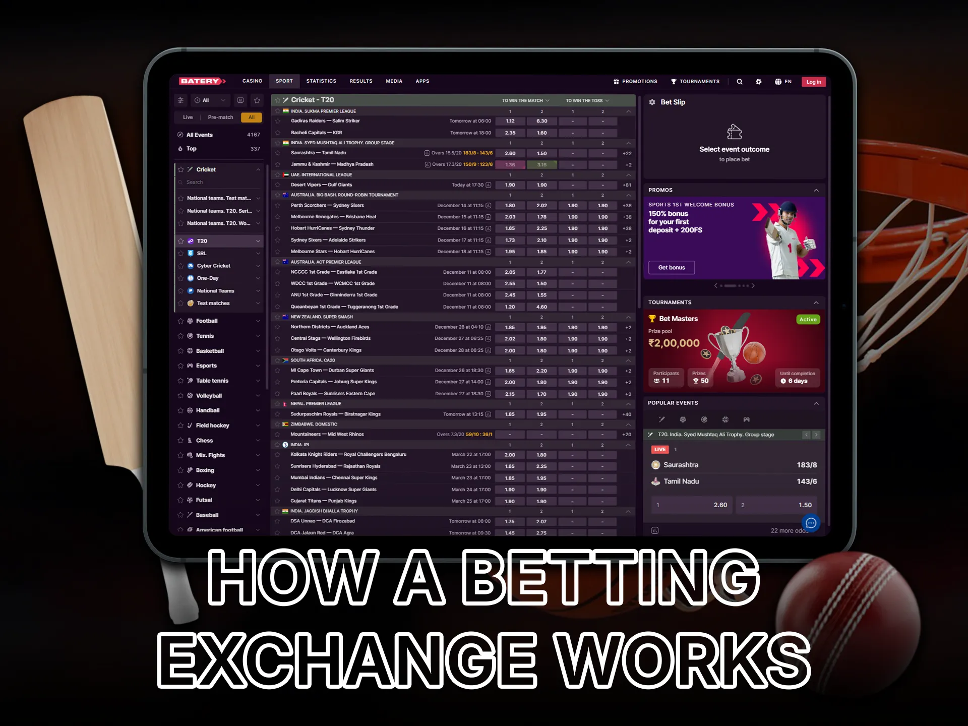 Learn about the rules and commissions on the betting exchange.