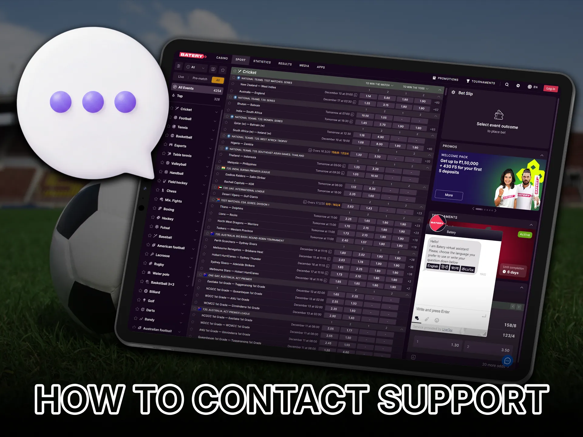 Contact customer support via live chat, email, or phone to resolve betting exchange issues.