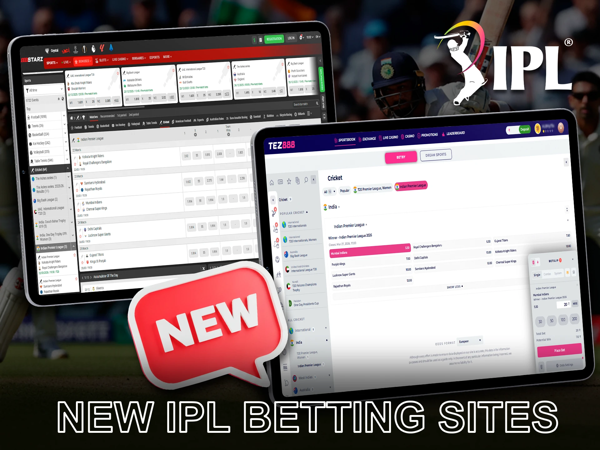 Meet the new trusted bookmakers for IPL betting.