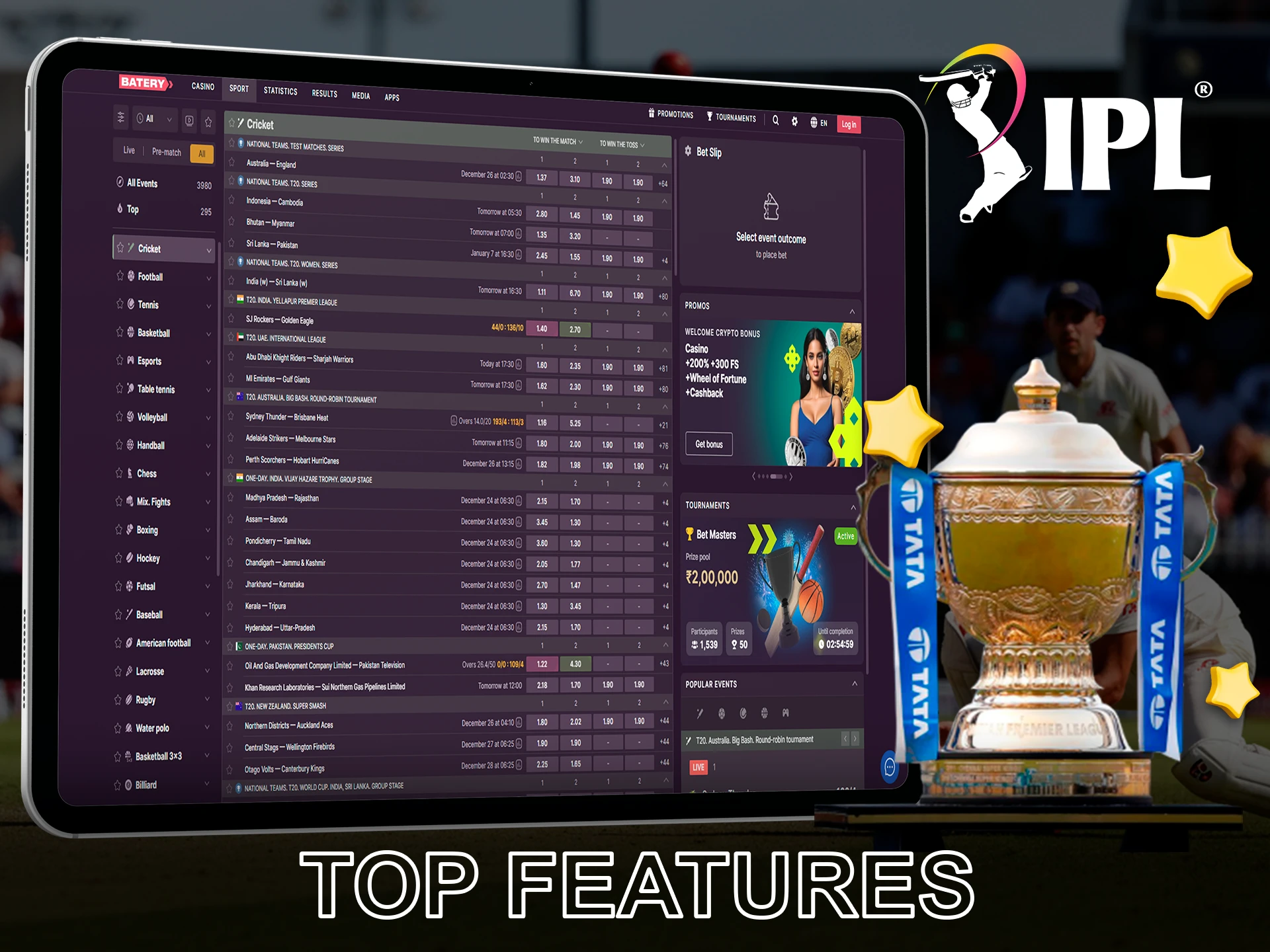 Get to know the top betting advantages of bookmakers in IPL betting.