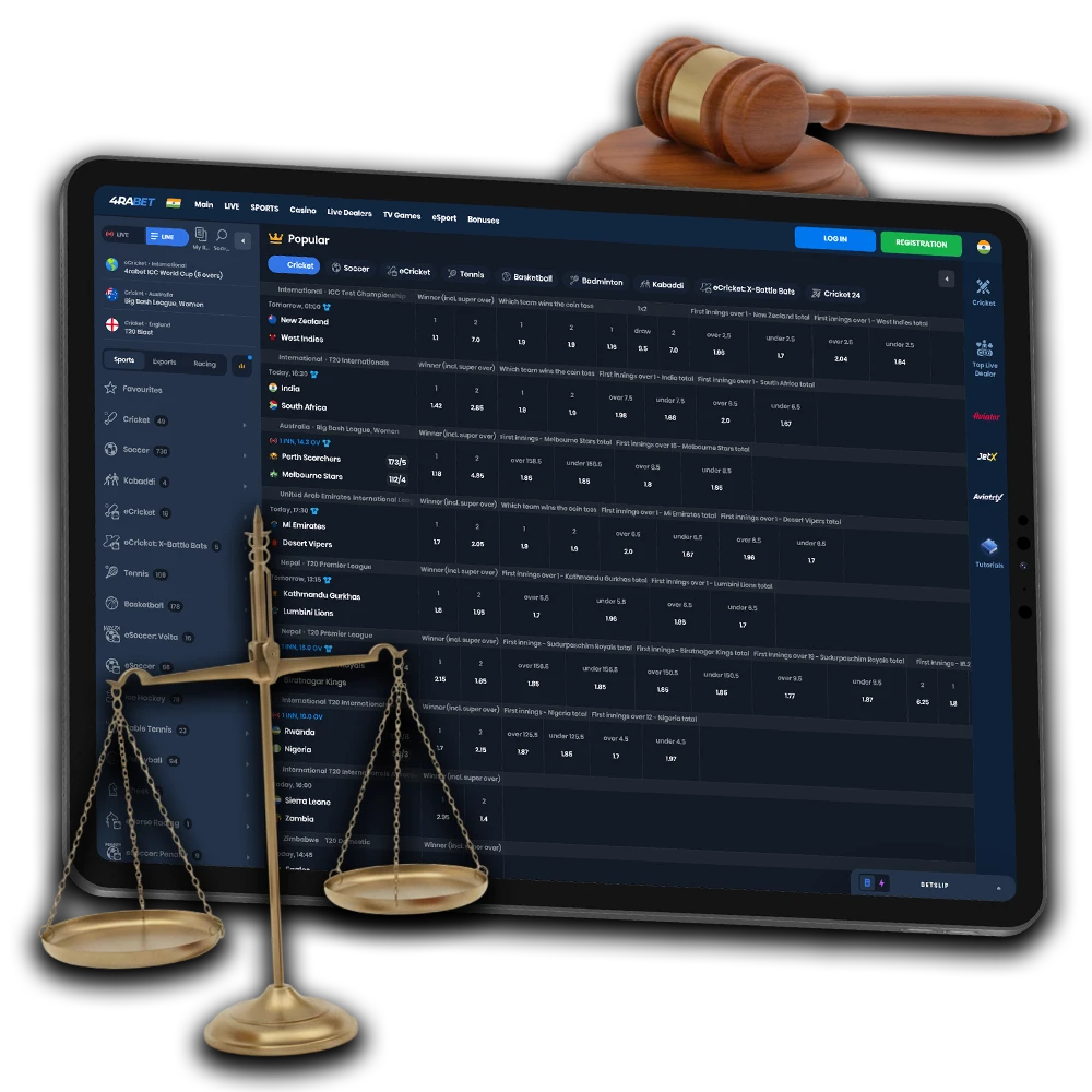 Legal betting sites in India offer security, variety of sports and bonuses.