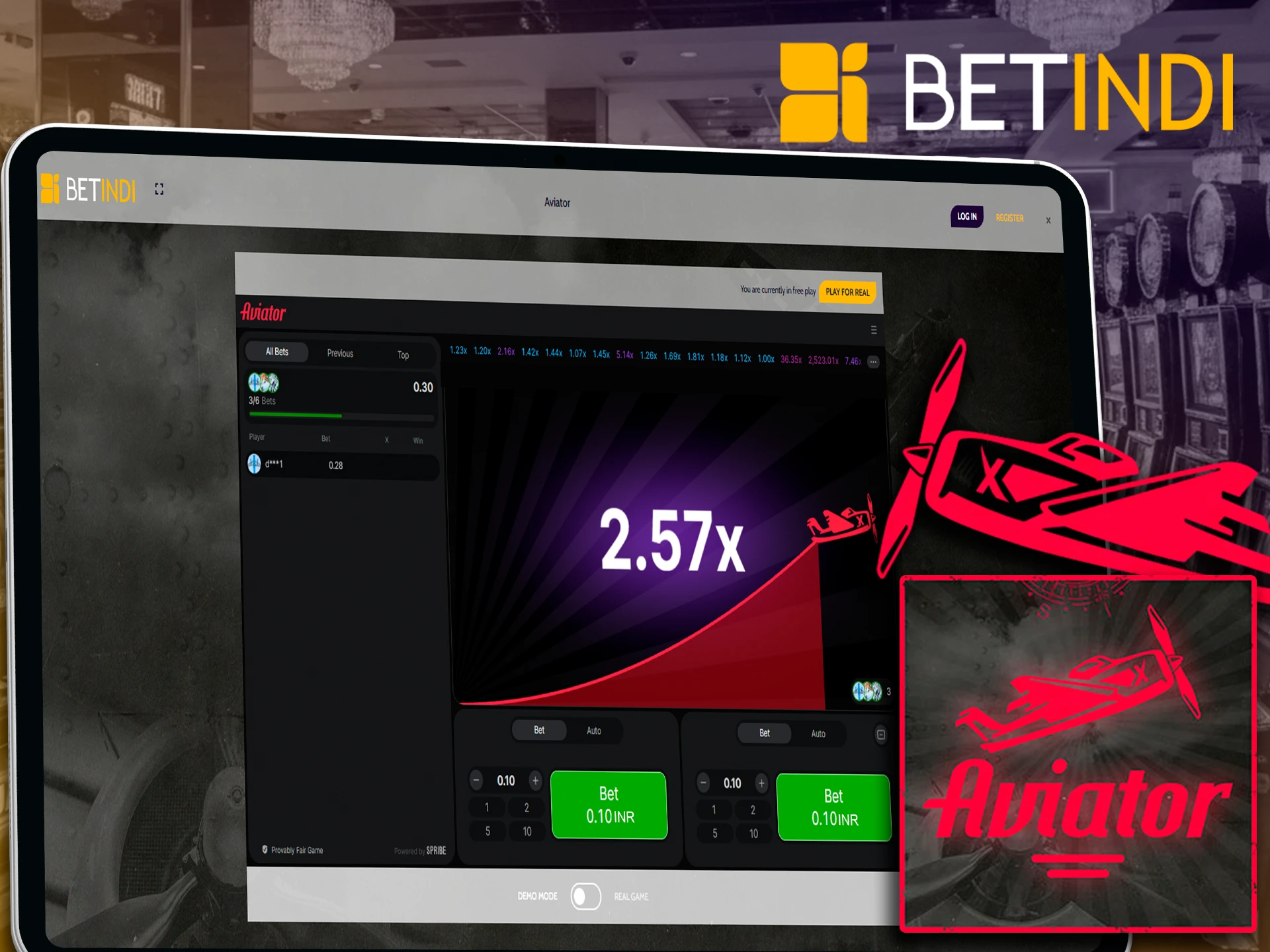 Pick up the best multiplier in the Aviator game at Betindi.