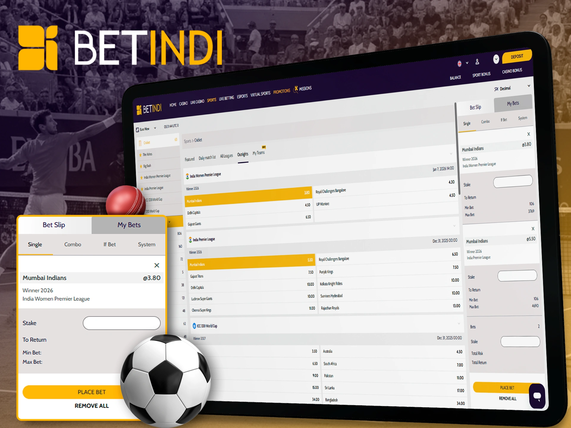 Create a betting prediction and luck will help you at Betindi.