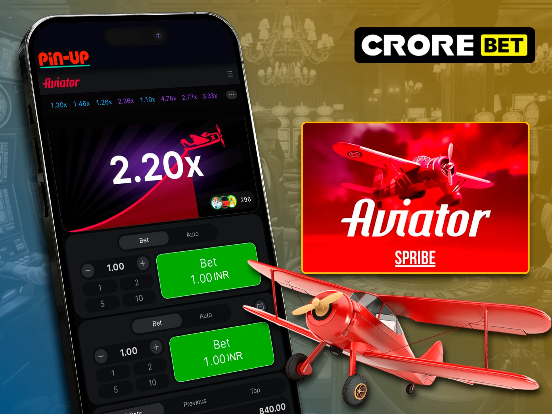 Get the best bet multiplier in the Aviator game in the Crorebet app.