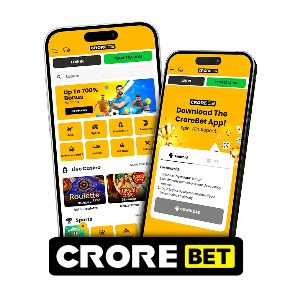 Place your bets anytime with the Crorebet app.