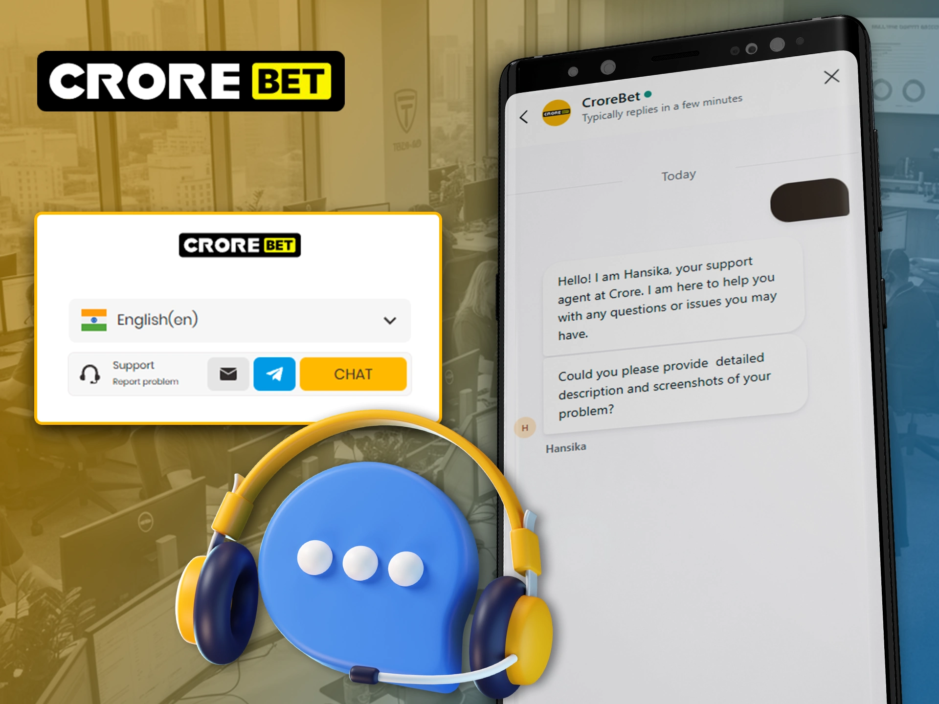Use Crorebet app support if needed.