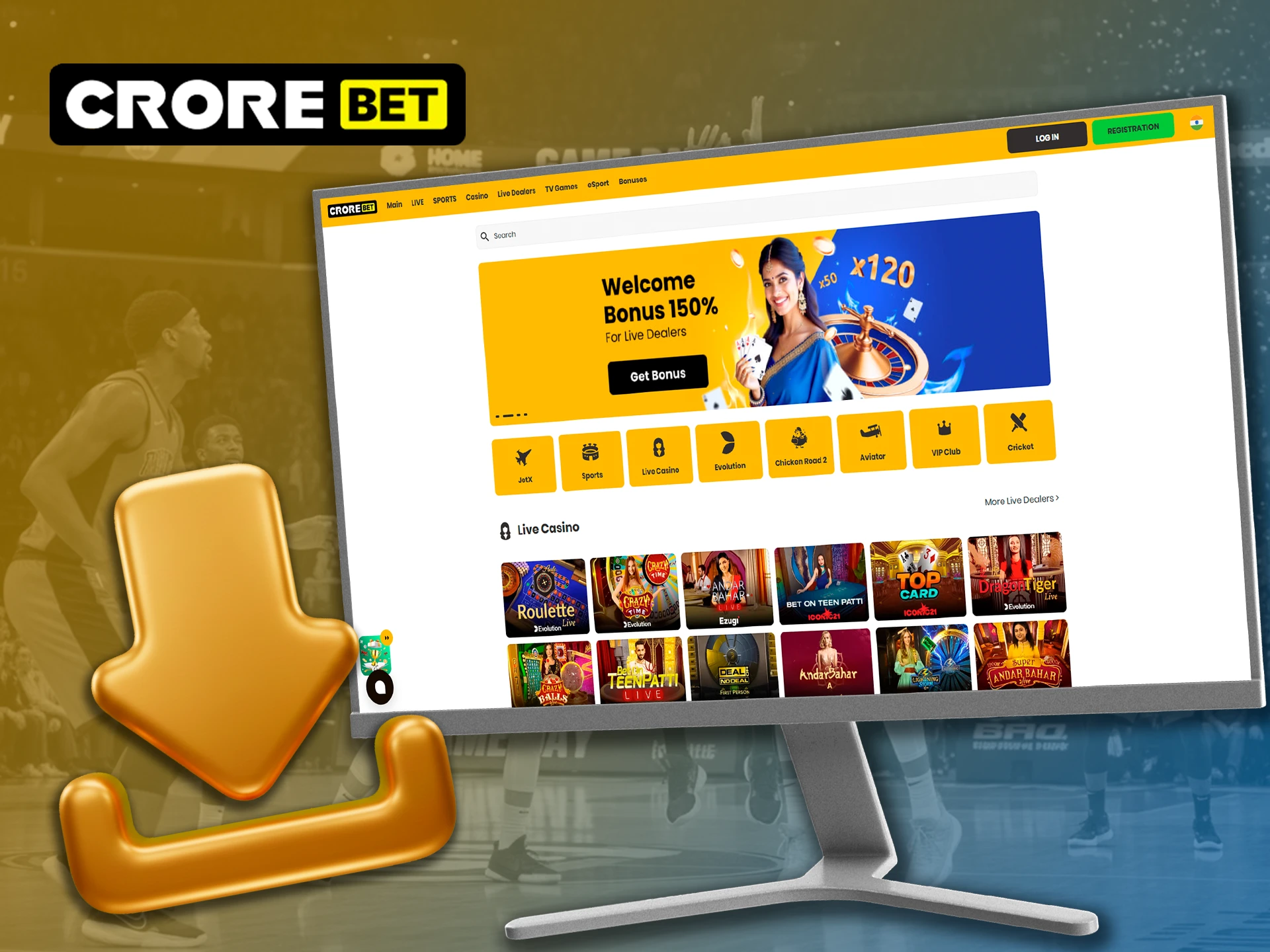 Get quick access to betting with the Crorebet PC app.