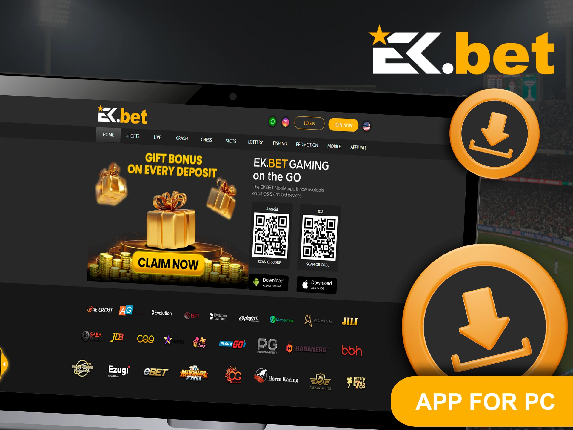 The EkBet site is convenient to use from a computer.