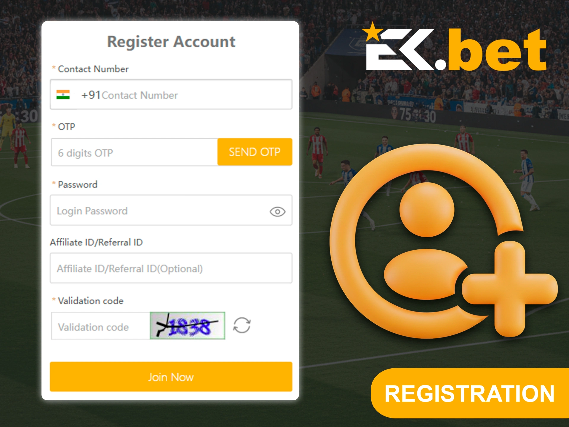 Sign up for EkBet in a couple of minutes.