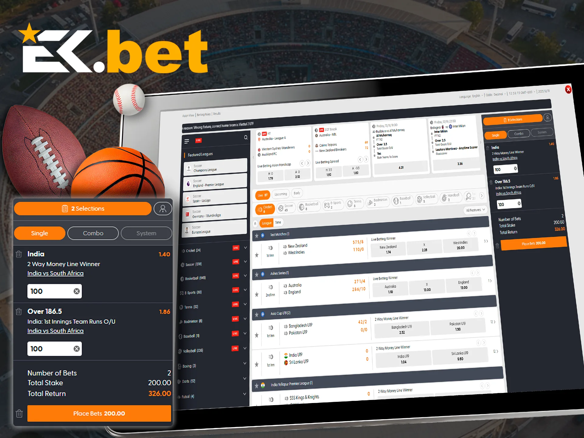 Choose your preferred bet type at EkBet.