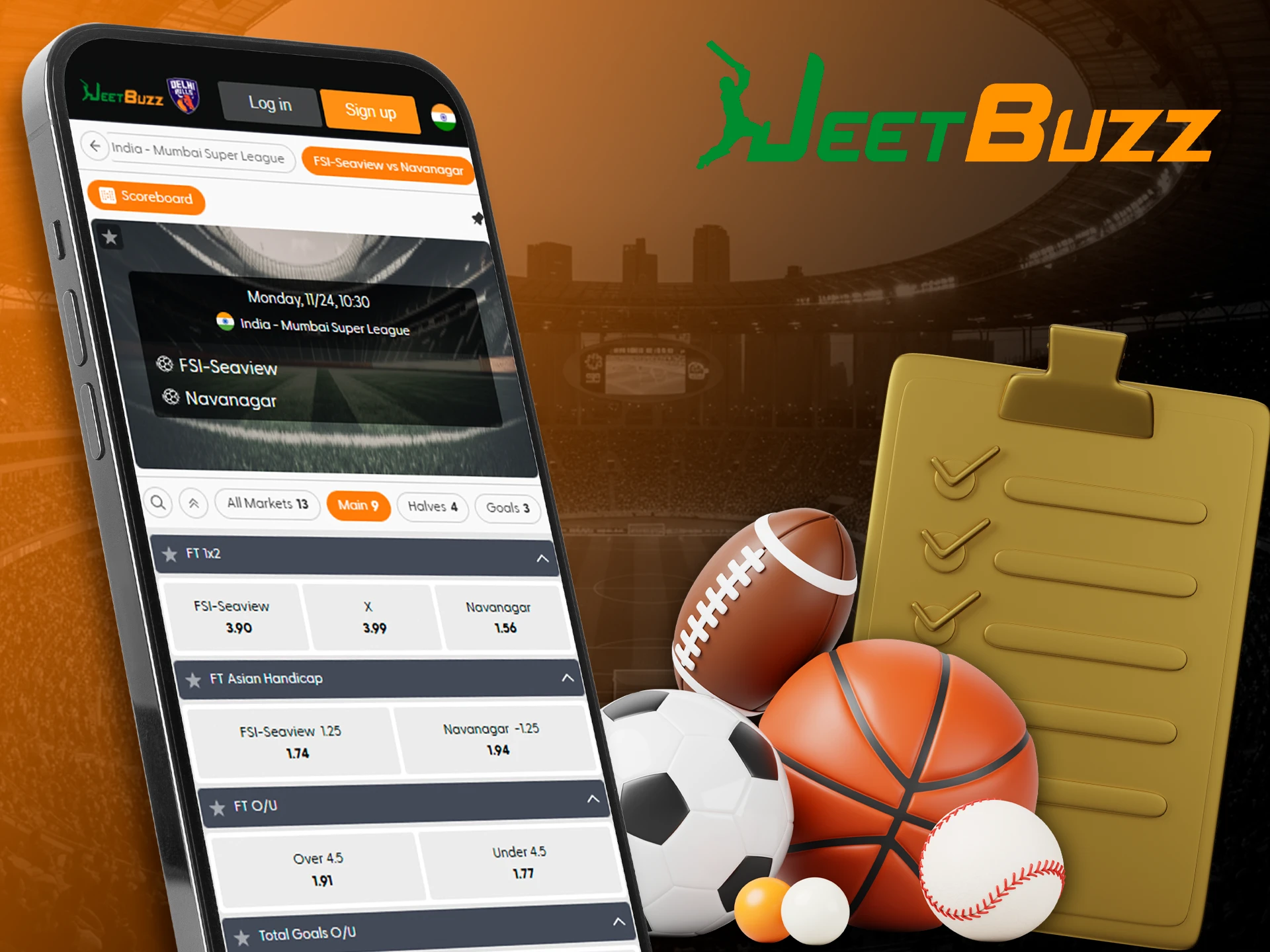 Place winning bets using the options in the JeetBuzz app.