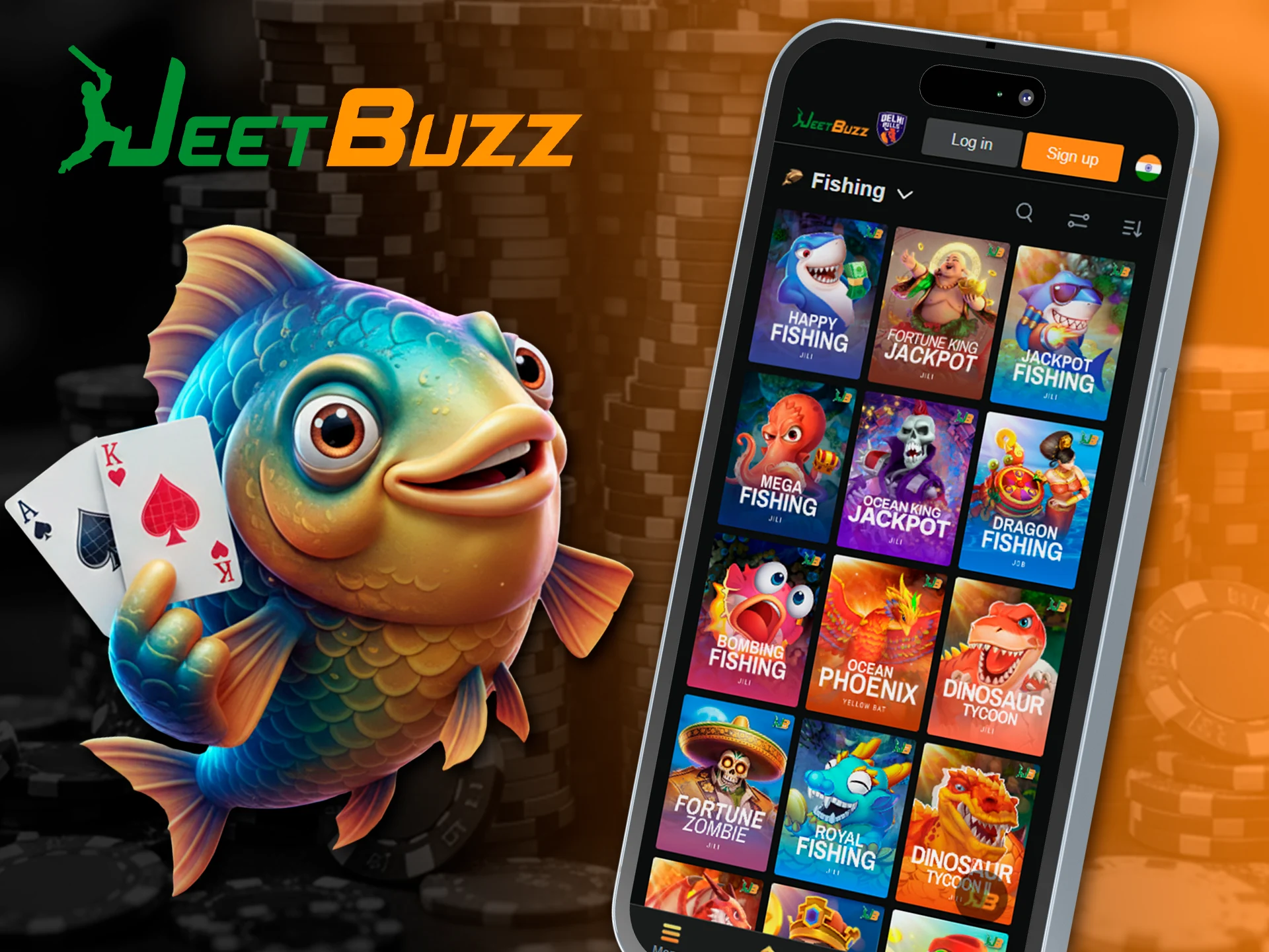 Try to win in the fishing games section of the JeetBuzz app.