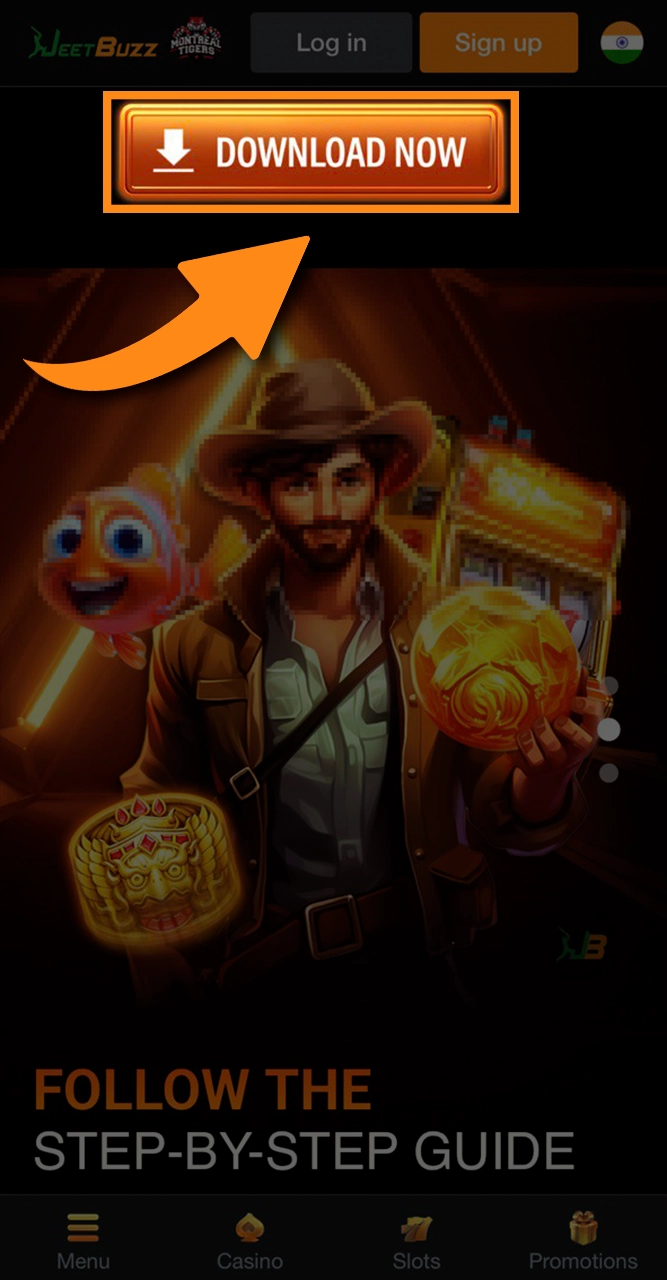 Start installing the app by clicking button on JeetBuzz page.