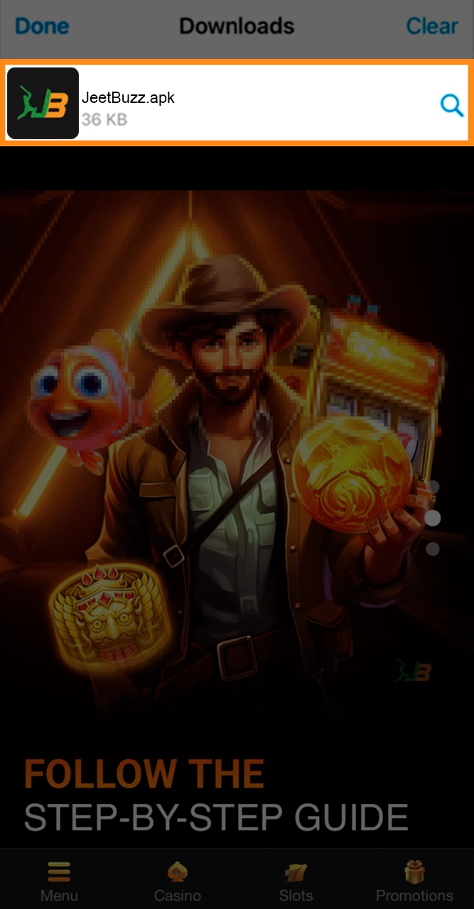 Install the downloaded JeetBuzz APK file.