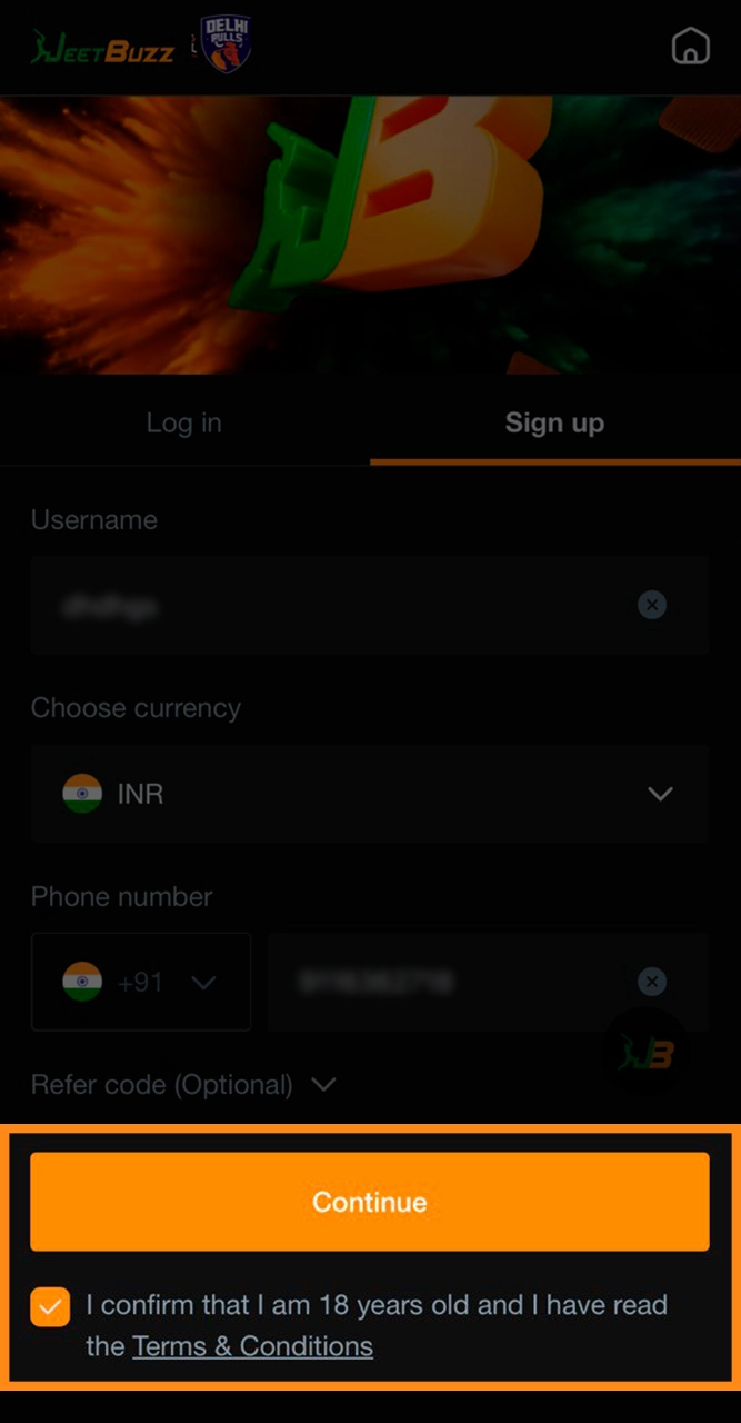 Please familiarise yourself with the terms and conditions of JeetBuzz.