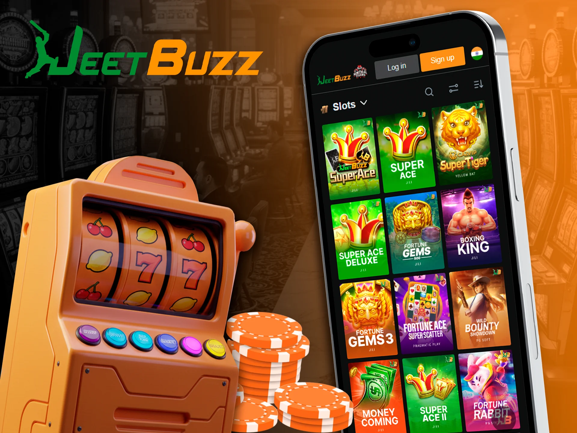 Hit the jackpot playing slots in the JeetBuzz app.
