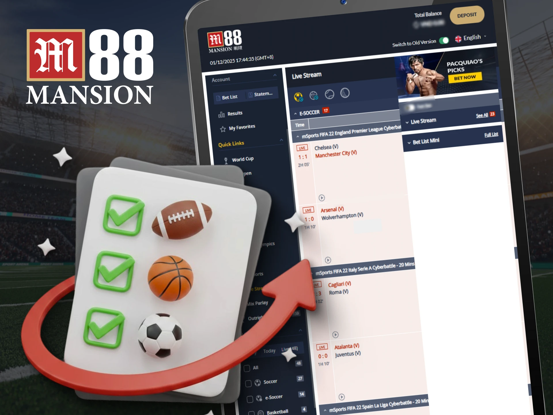 Check popular betting options offered by M88 before you bet in India.