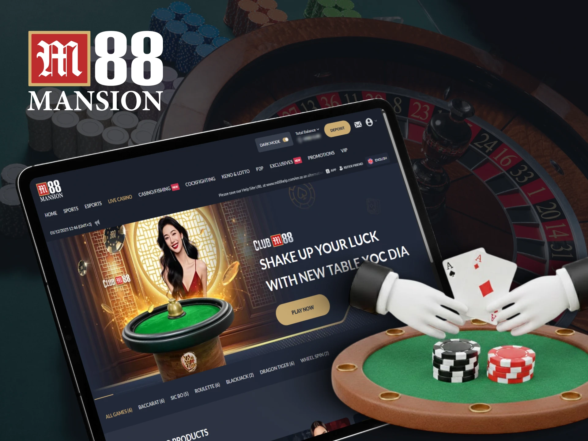 The M88 live casino provides a genuine real-dealer experience.