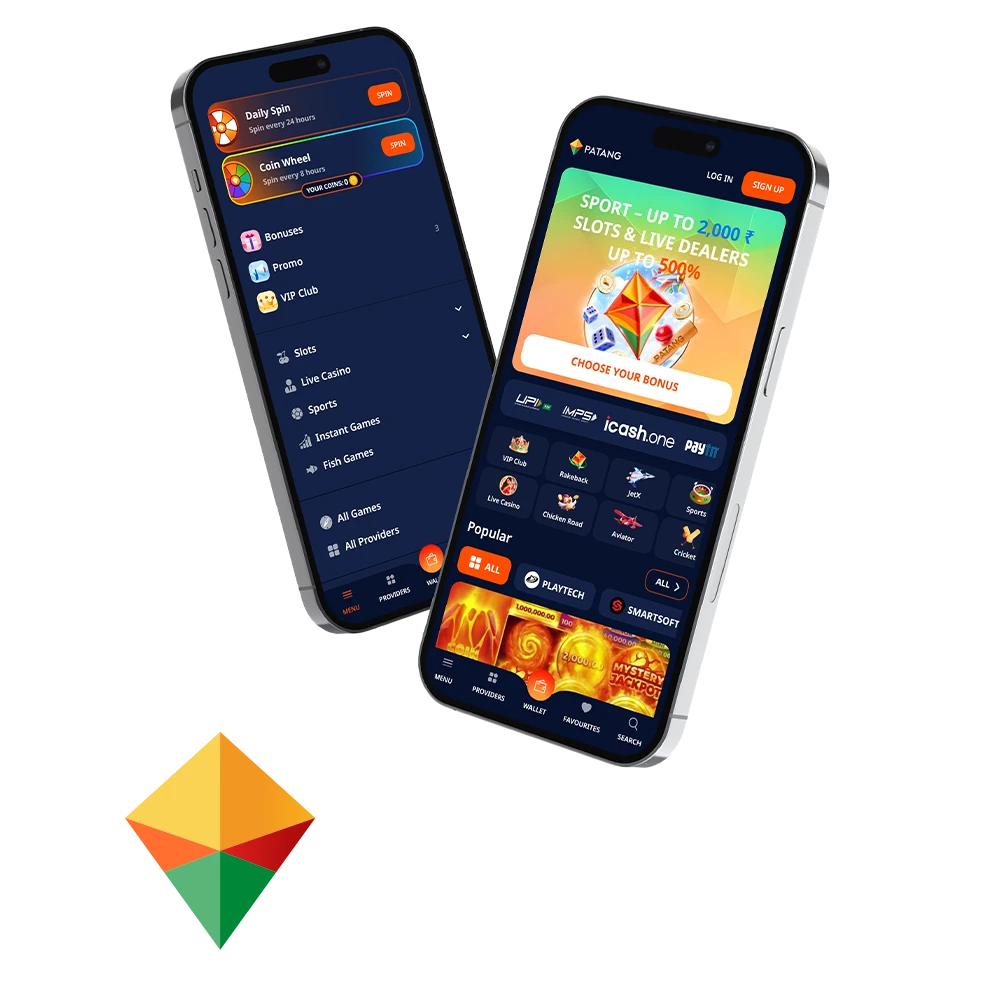 Place your sports bets and play in the casino on the Patang mobile app.