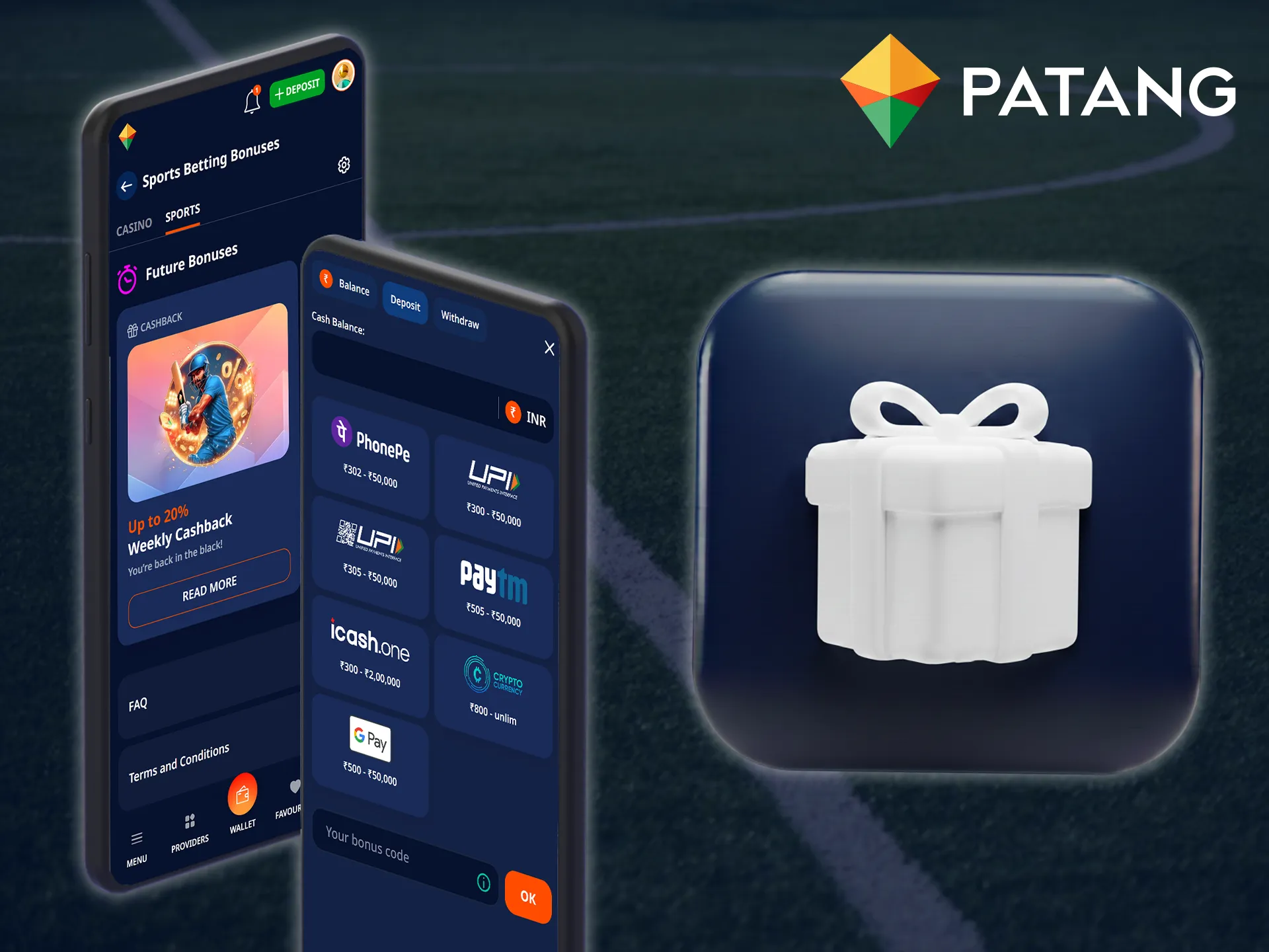 Find out how to get bonuses in the Patang app.