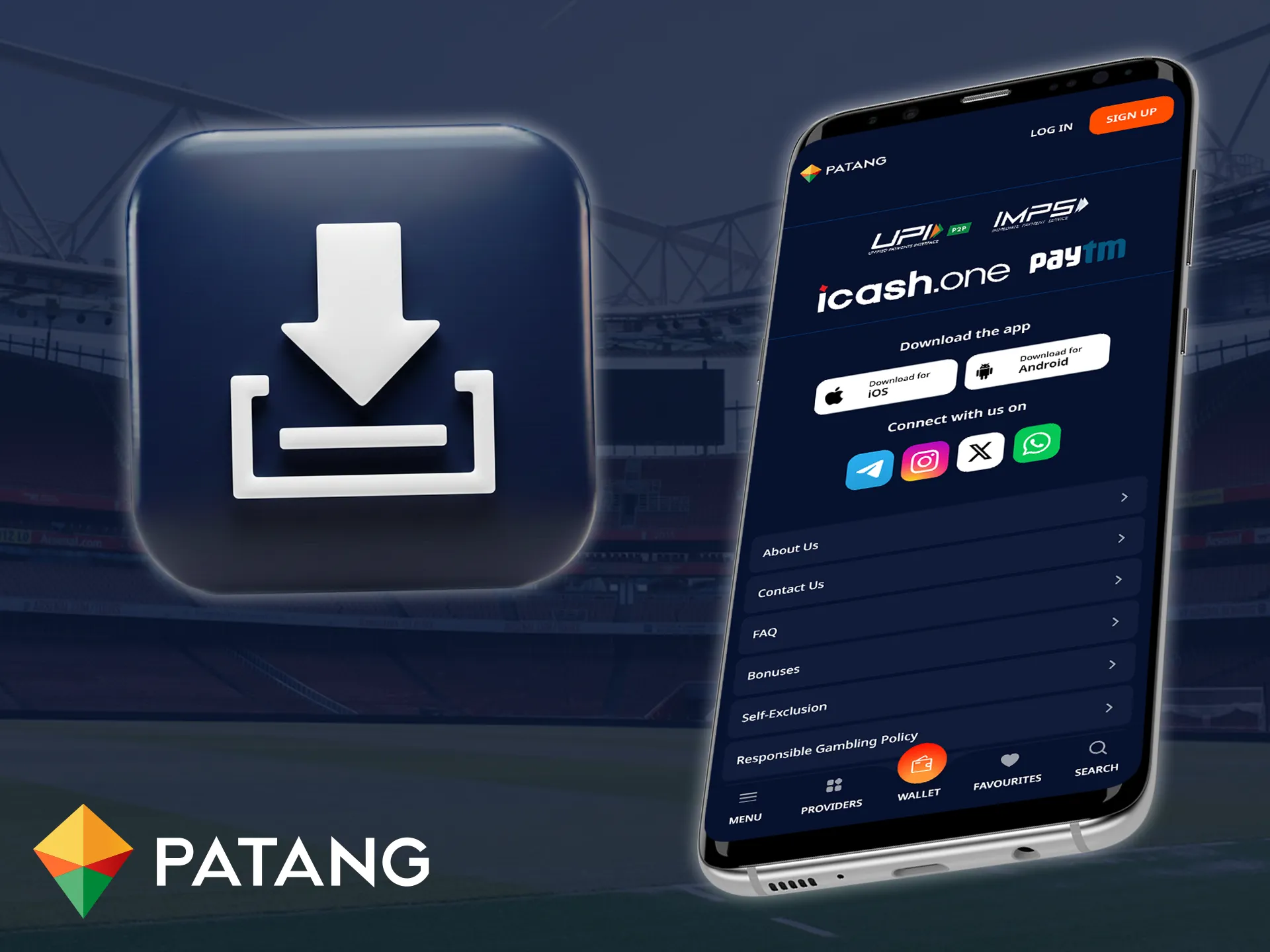 Download the Patang app from the official website.