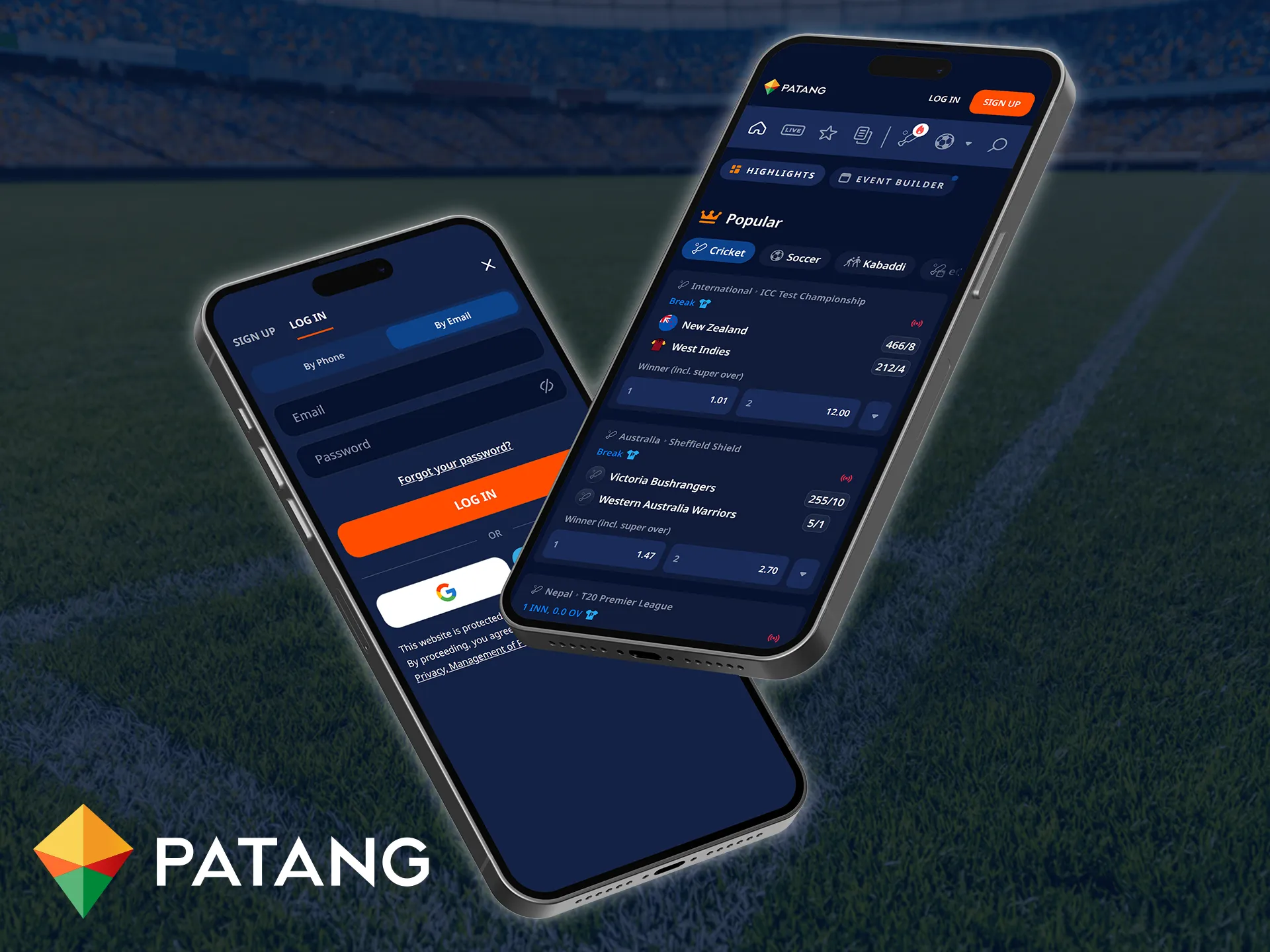 To start betting on the Patang app, select the match you want and enter the amount you want to bet.