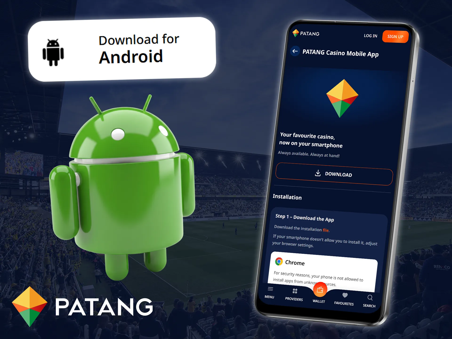 Add Patang to your Android device's home screen and use the platform through your browser.