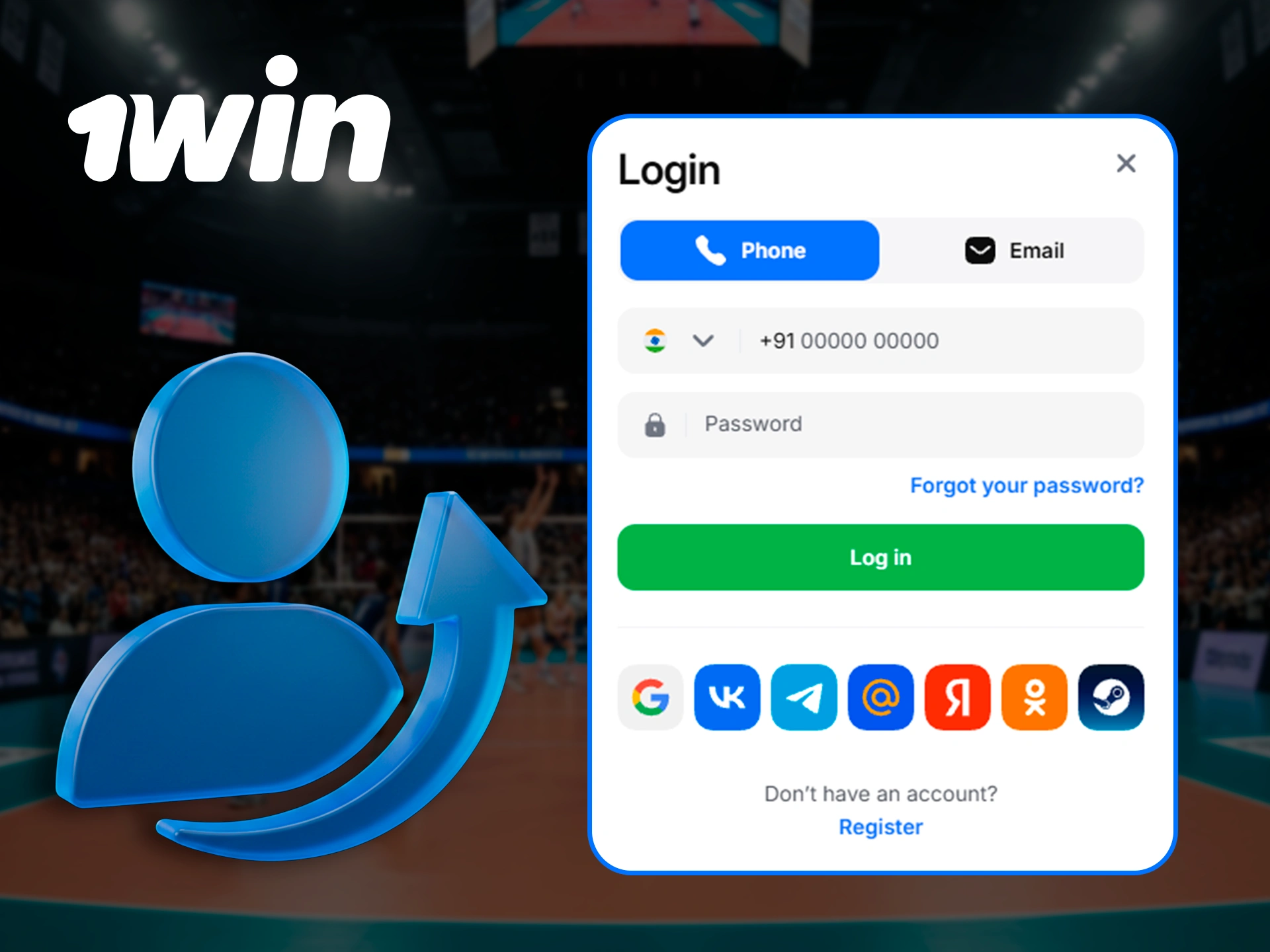 You cannot create a second account in 1Win, but you can log into your existing account.