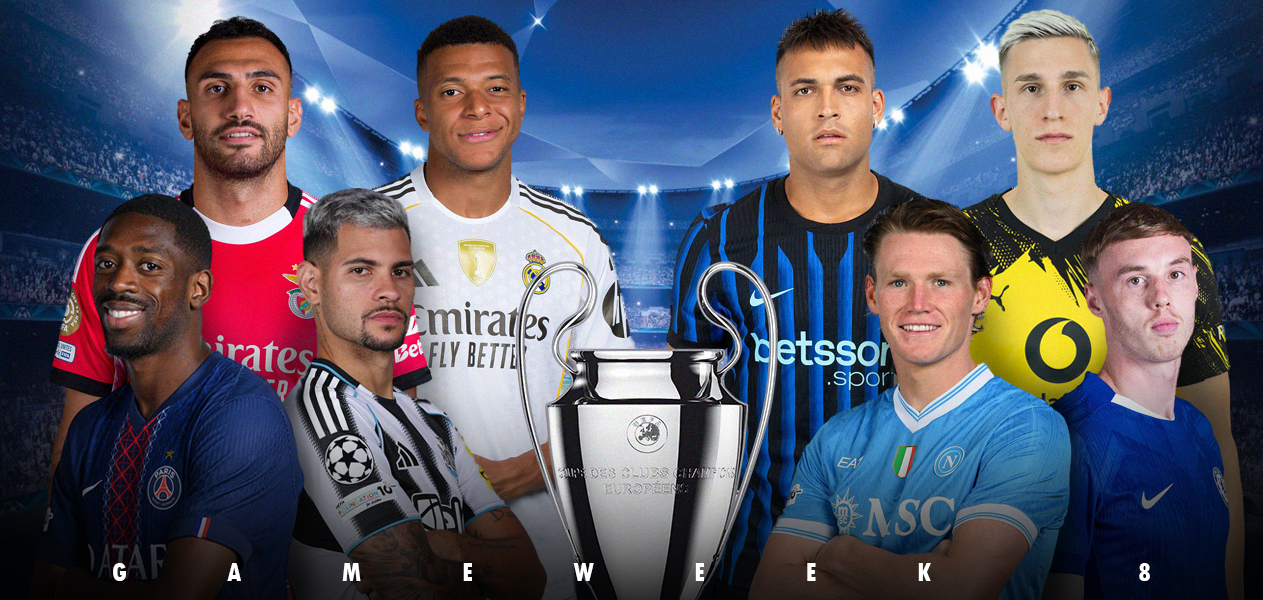 UCL 2025/26 Matchday 8 Predictions