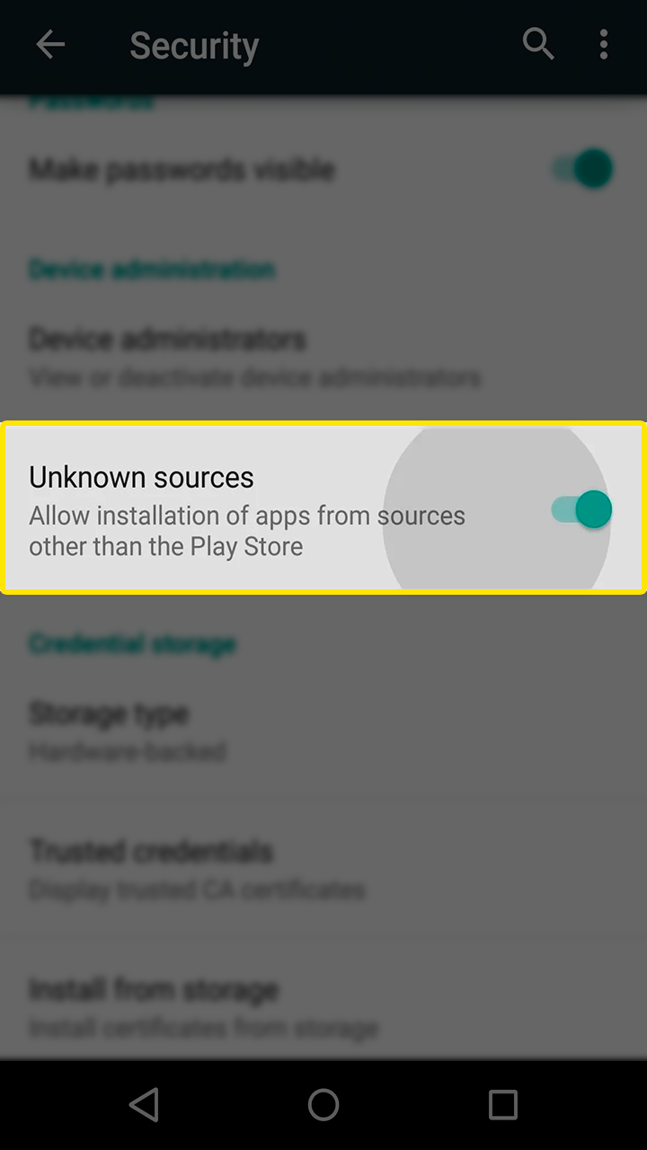 Adjust settings to allow the Bet365 app installation process.