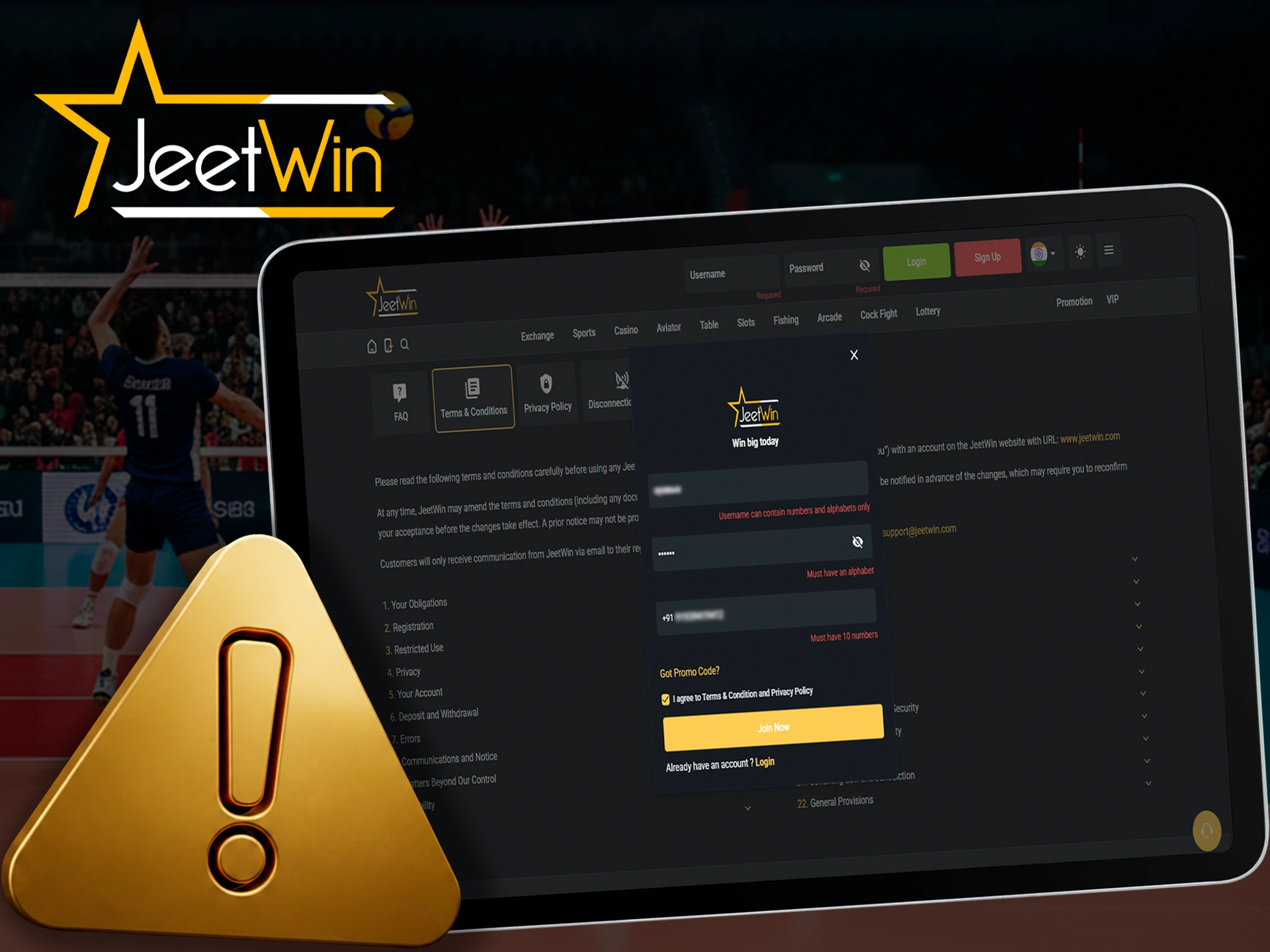 Here are all the major problems that you may face while registering with Jeetwin.