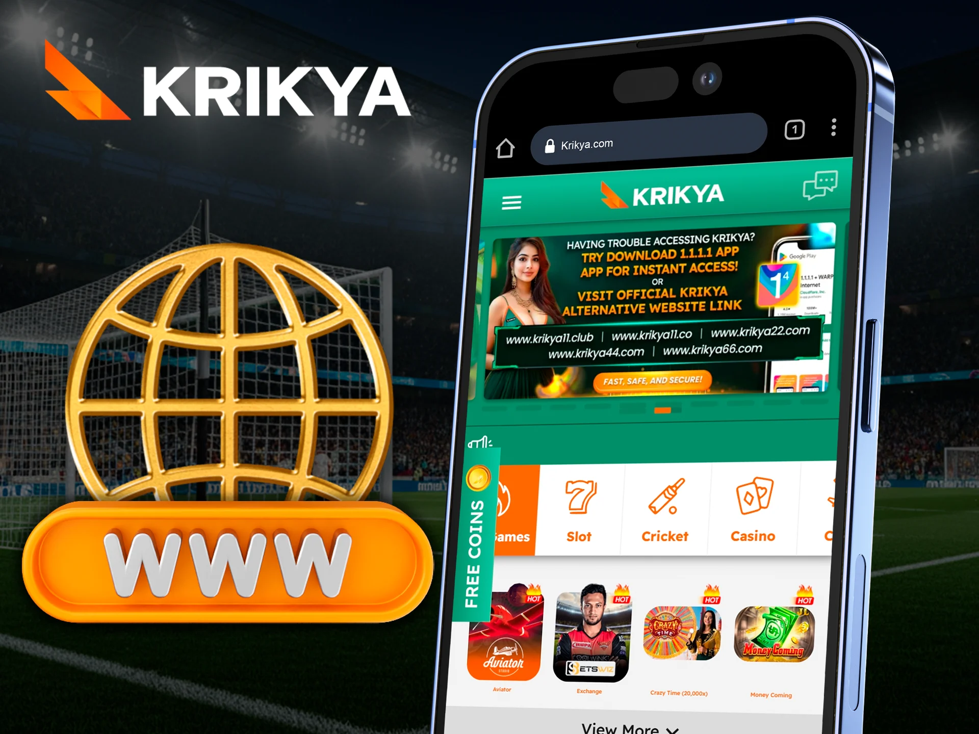 Explore the features of the Krikya adaptive mobile website.