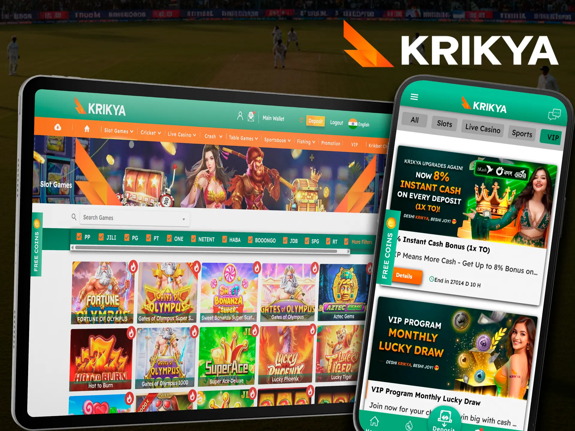 Enjoy exclusive benefits and high odds for Indian Krikya users.