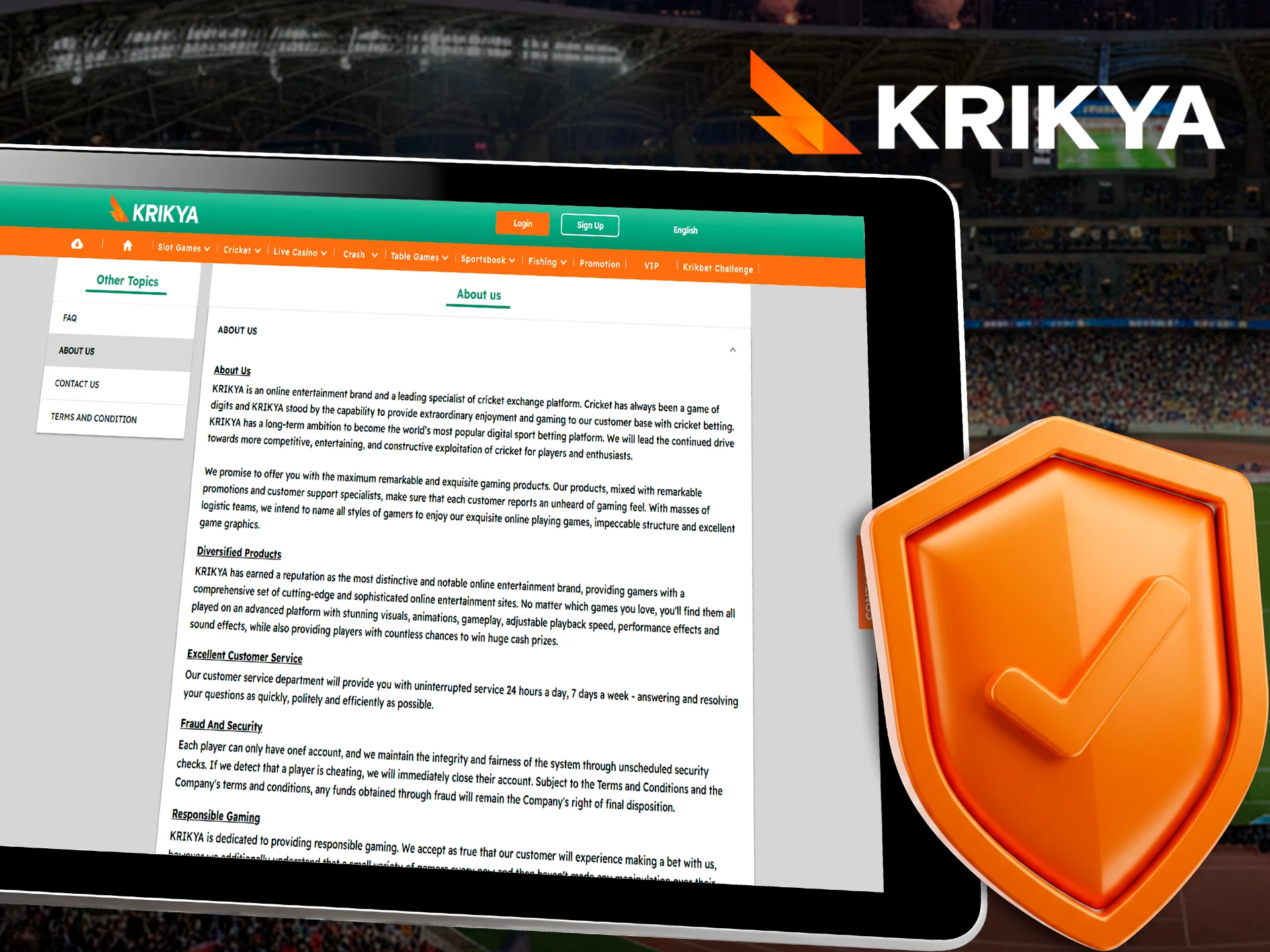 Krikya ensures high-level safety and security for all Indian players.